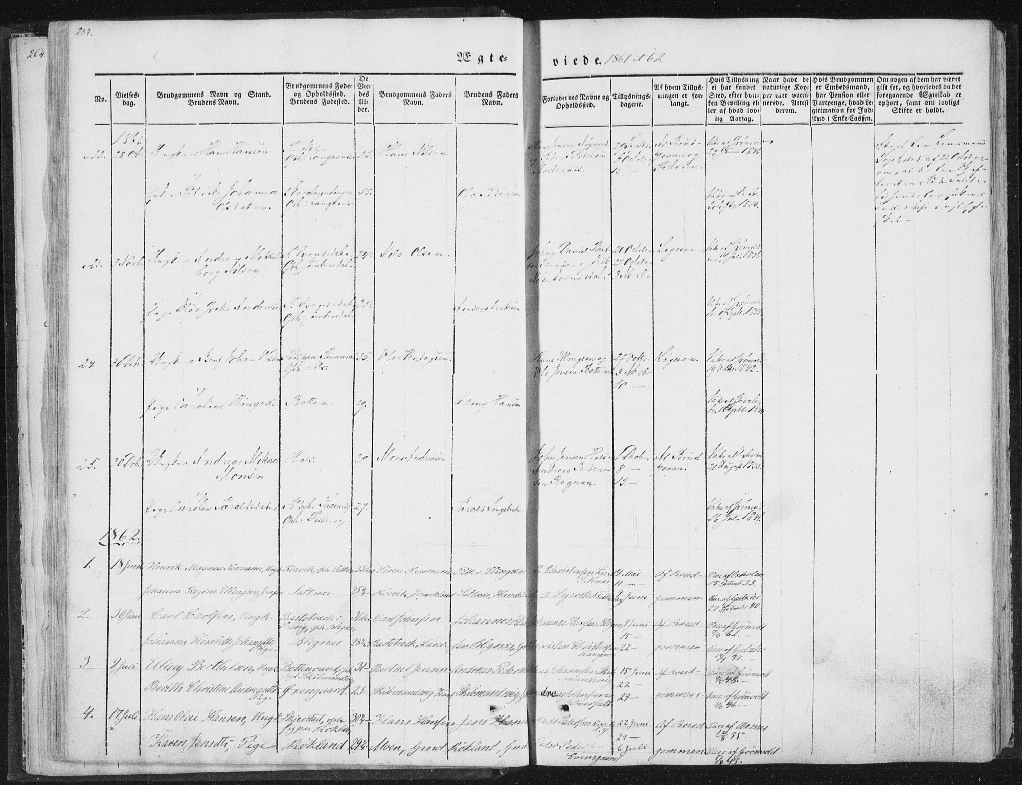 Ministerialprotokoller, klokkerbøker og fødselsregistre - Nordland, AV/SAT-A-1459/847/L0667: Parish register (official) no. 847A07, 1842-1871, p. 284