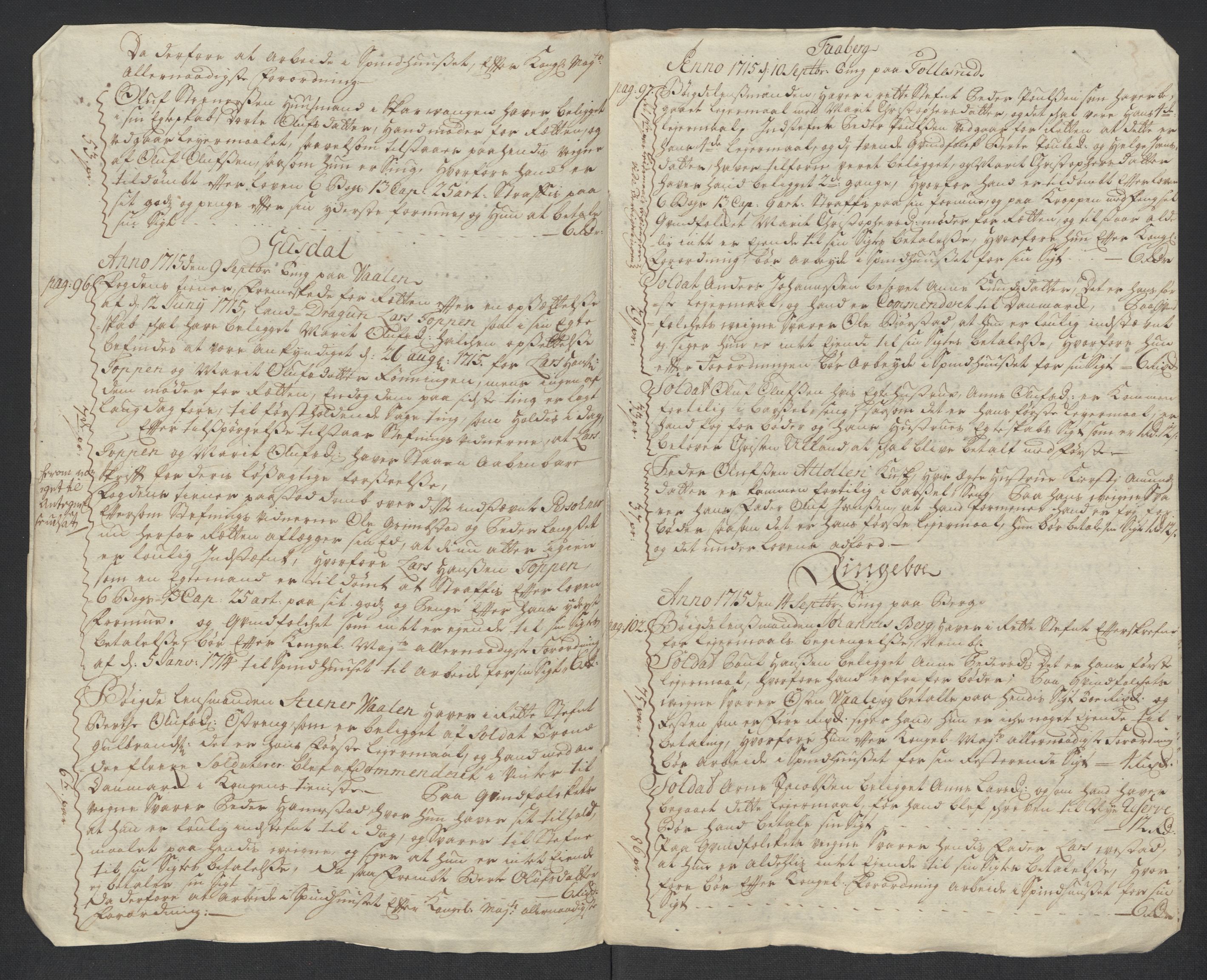 Rentekammeret inntil 1814, Reviderte regnskaper, Fogderegnskap, AV/RA-EA-4092/R17/L1184: Fogderegnskap Gudbrandsdal, 1715, p. 167