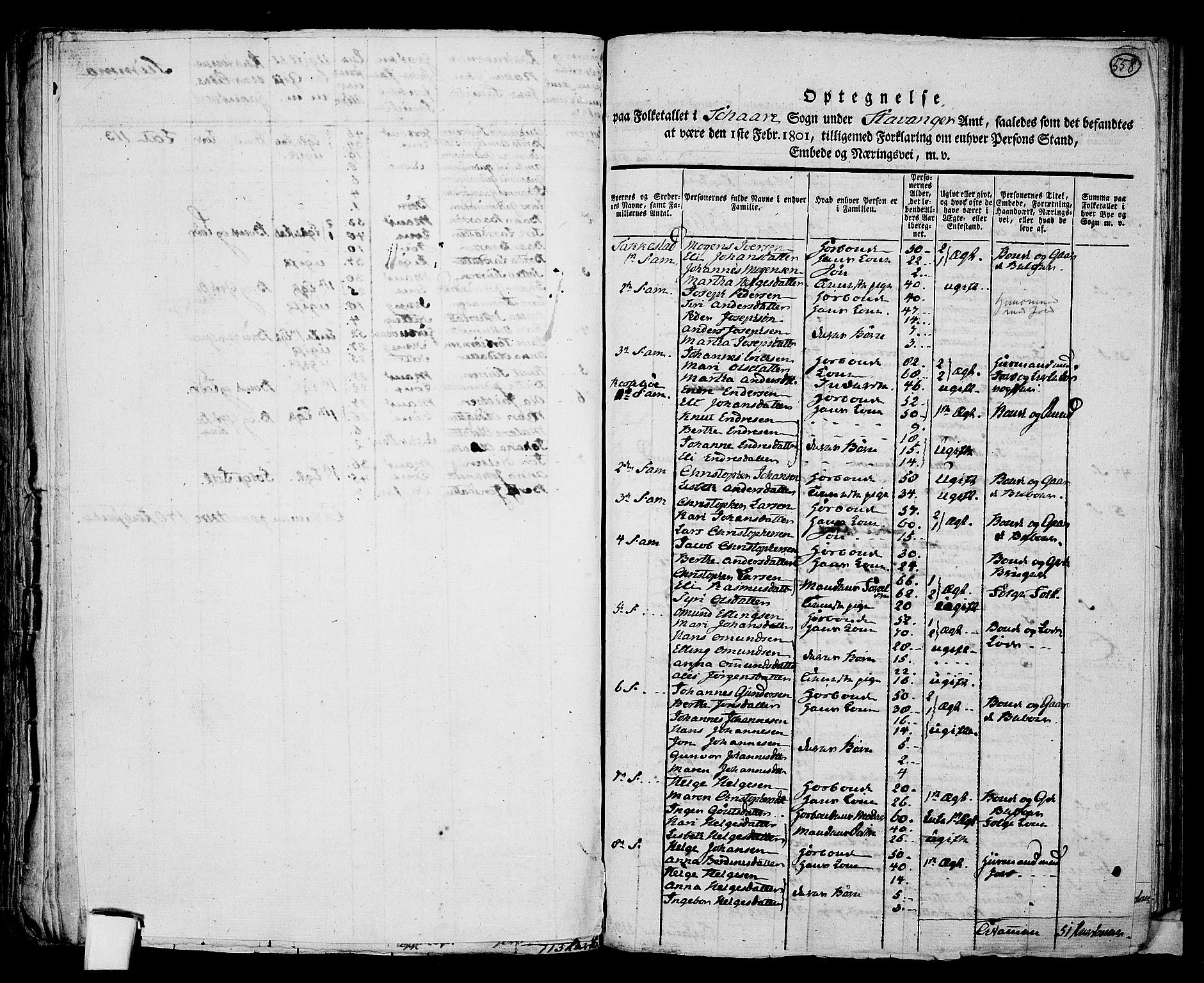 RA, 1801 census for 1152P Torvastad, 1801, p. 557b-558a