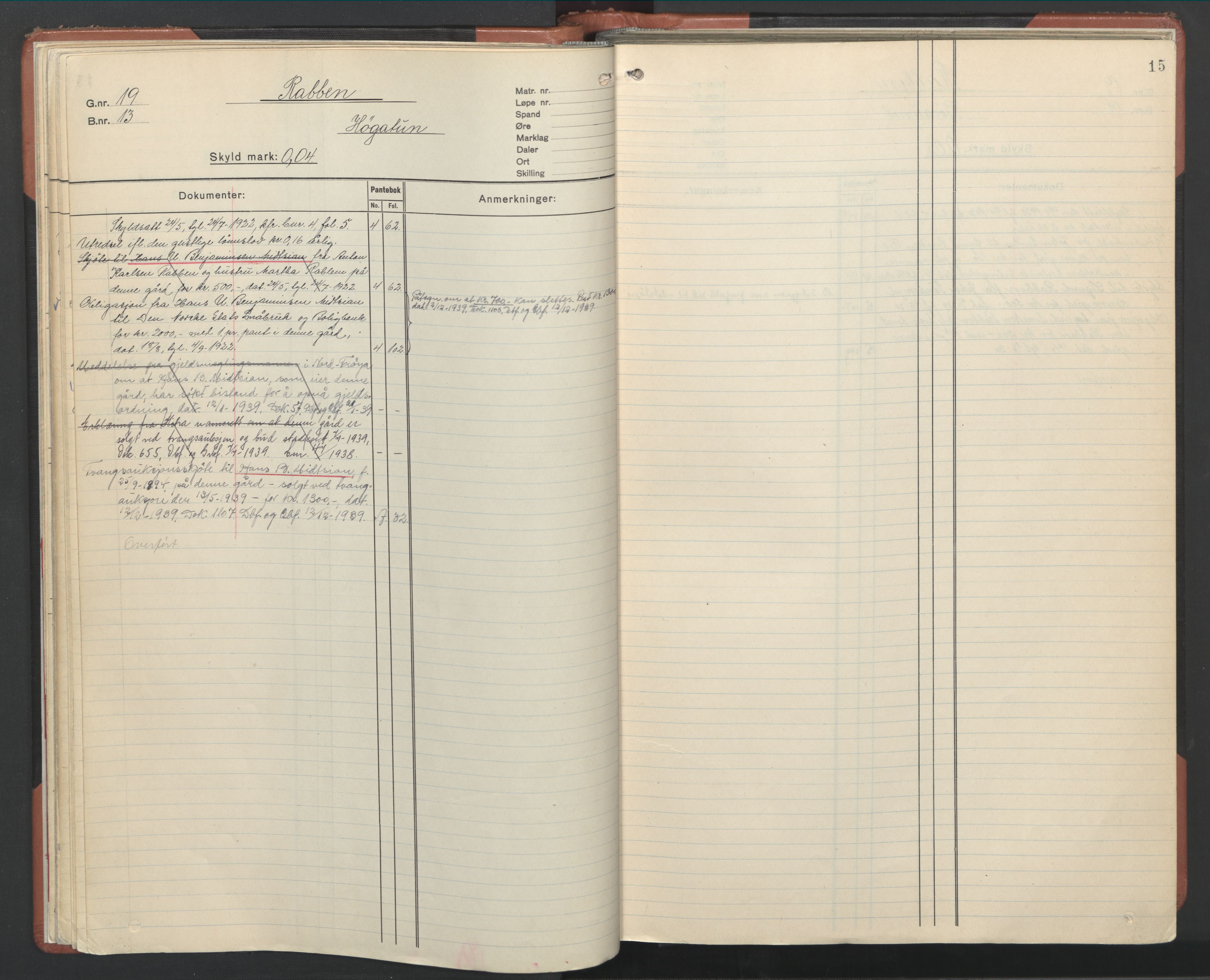 Hitra sorenskriveri, AV/SAT-A-0018/2/2A/L0005: Mortgage register no. 5, p. 15