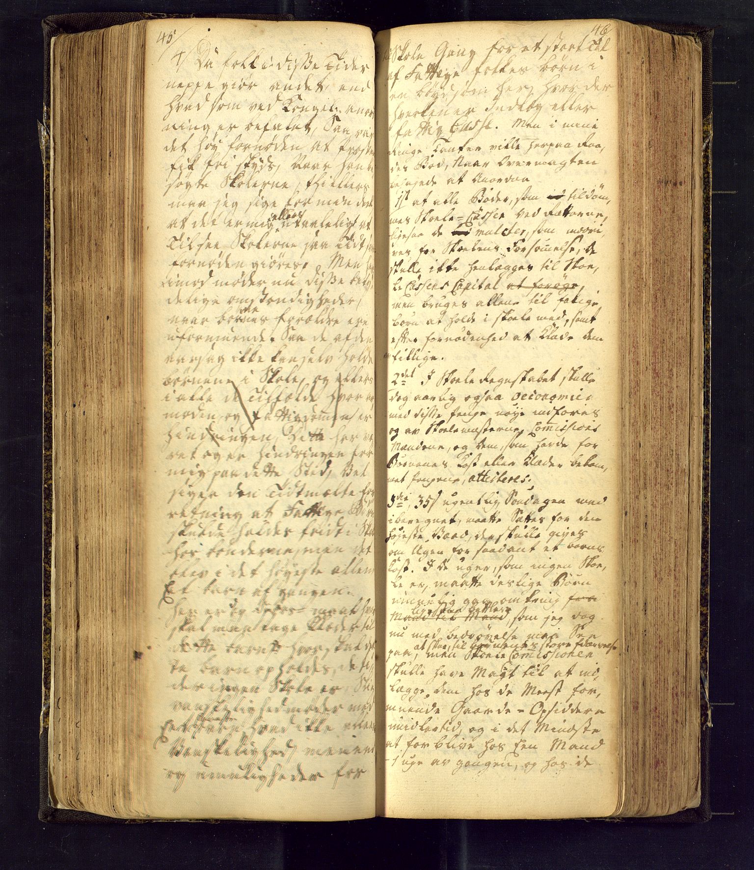 Flesberg kirkebøker, AV/SAKO-A-18/F/Fa/L0002: Parish register (official) no. I 2, 1726-1747, p. 45-46