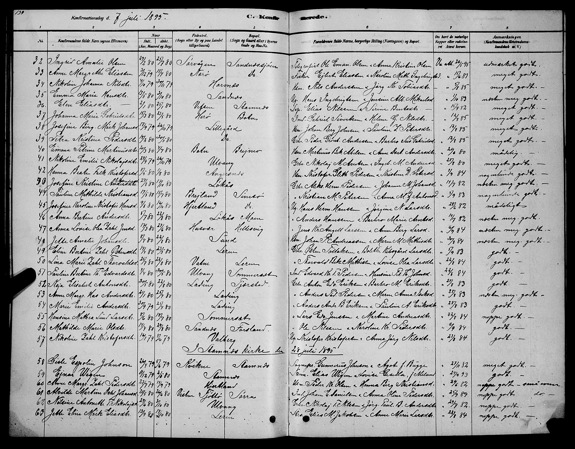 Ministerialprotokoller, klokkerbøker og fødselsregistre - Nordland, AV/SAT-A-1459/831/L0477: Parish register (copy) no. 831C04, 1878-1897, p. 139