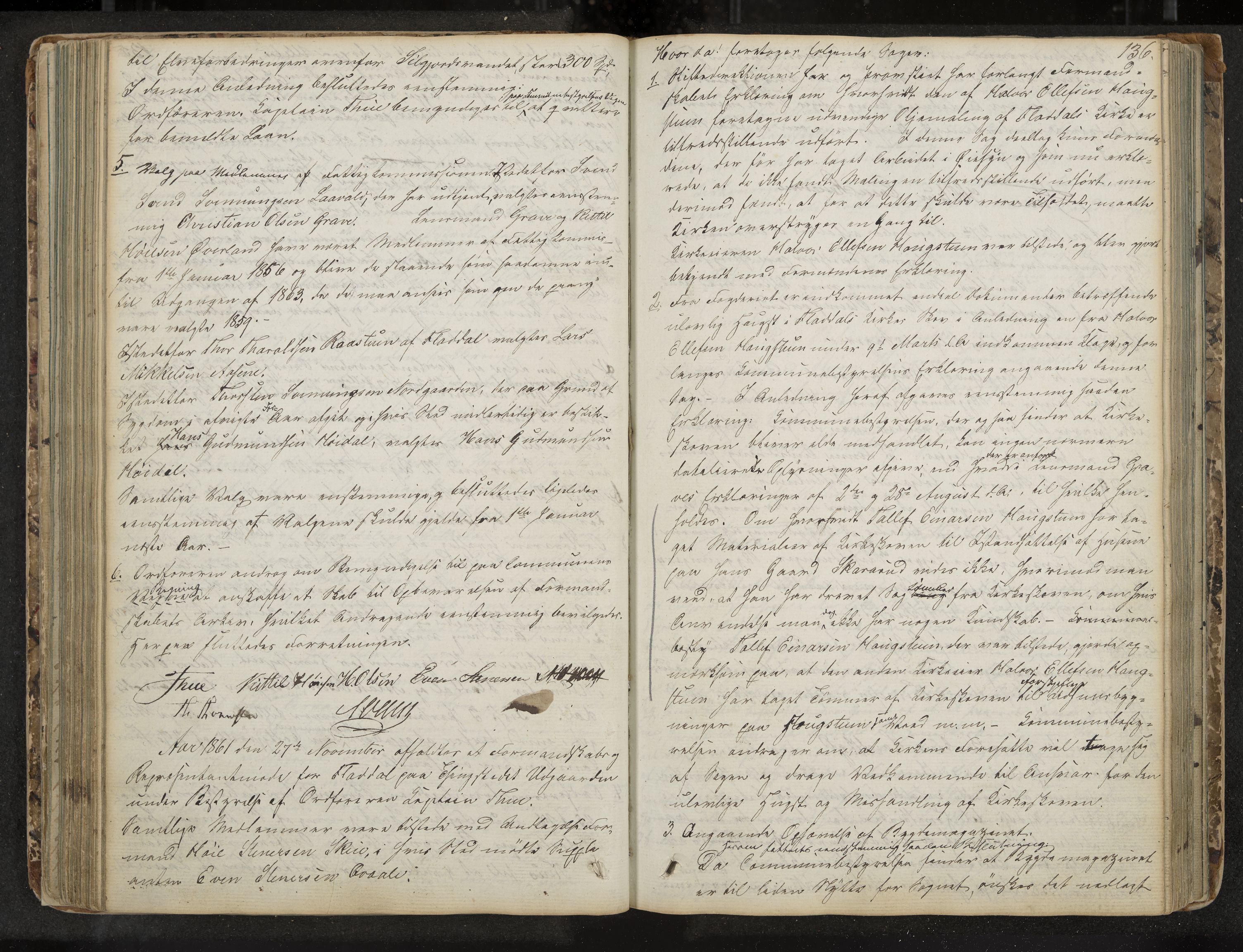 Seljord formannskap og sentraladministrasjon, IKAK/0828021/A/Aa/L0001: Møtebok med register, 1838-1879, p. 136