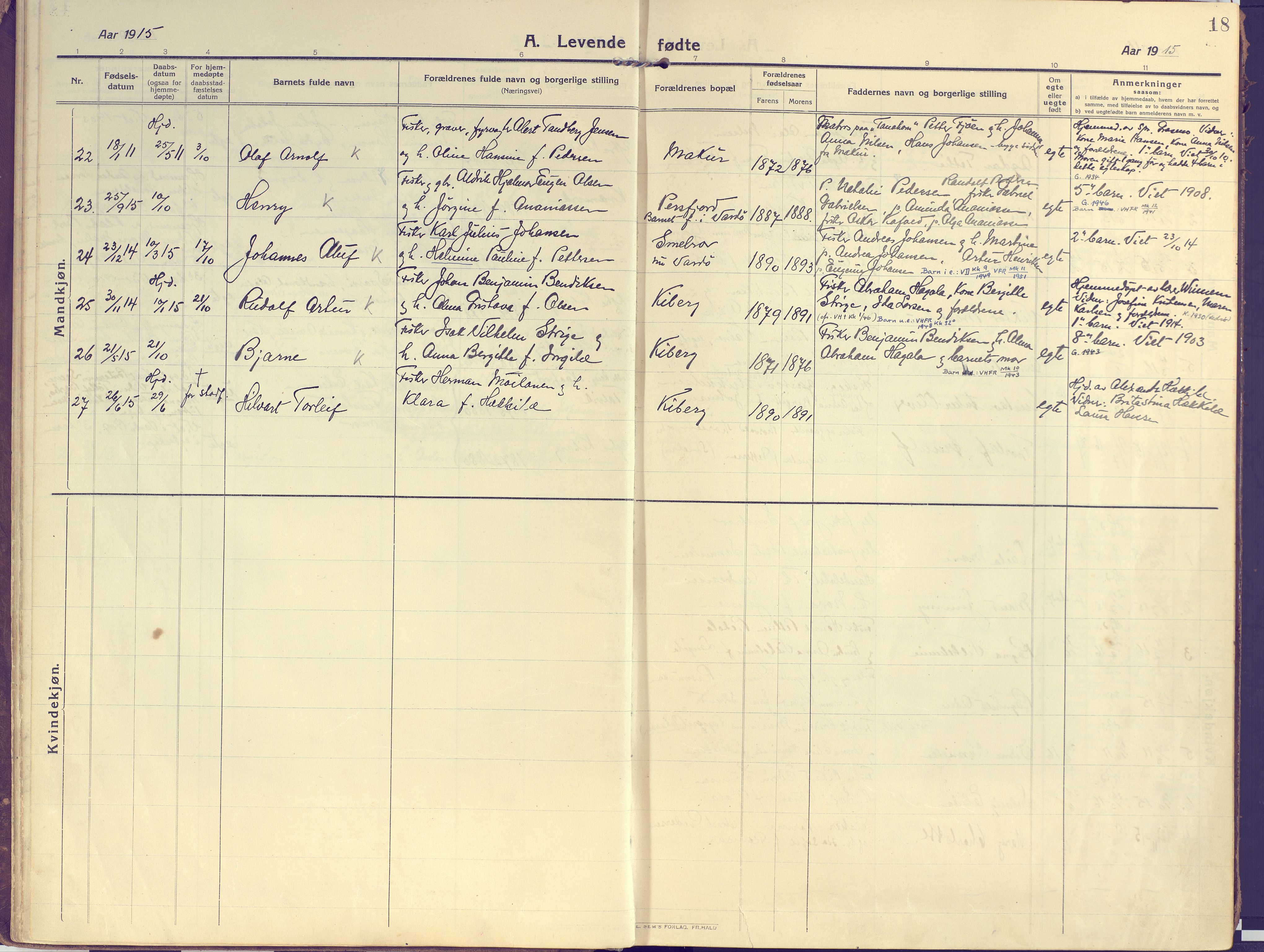 Vardø sokneprestkontor, SATØ/S-1332/H/Ha/L0013kirke: Parish register (official) no. 13, 1912-1928, p. 18