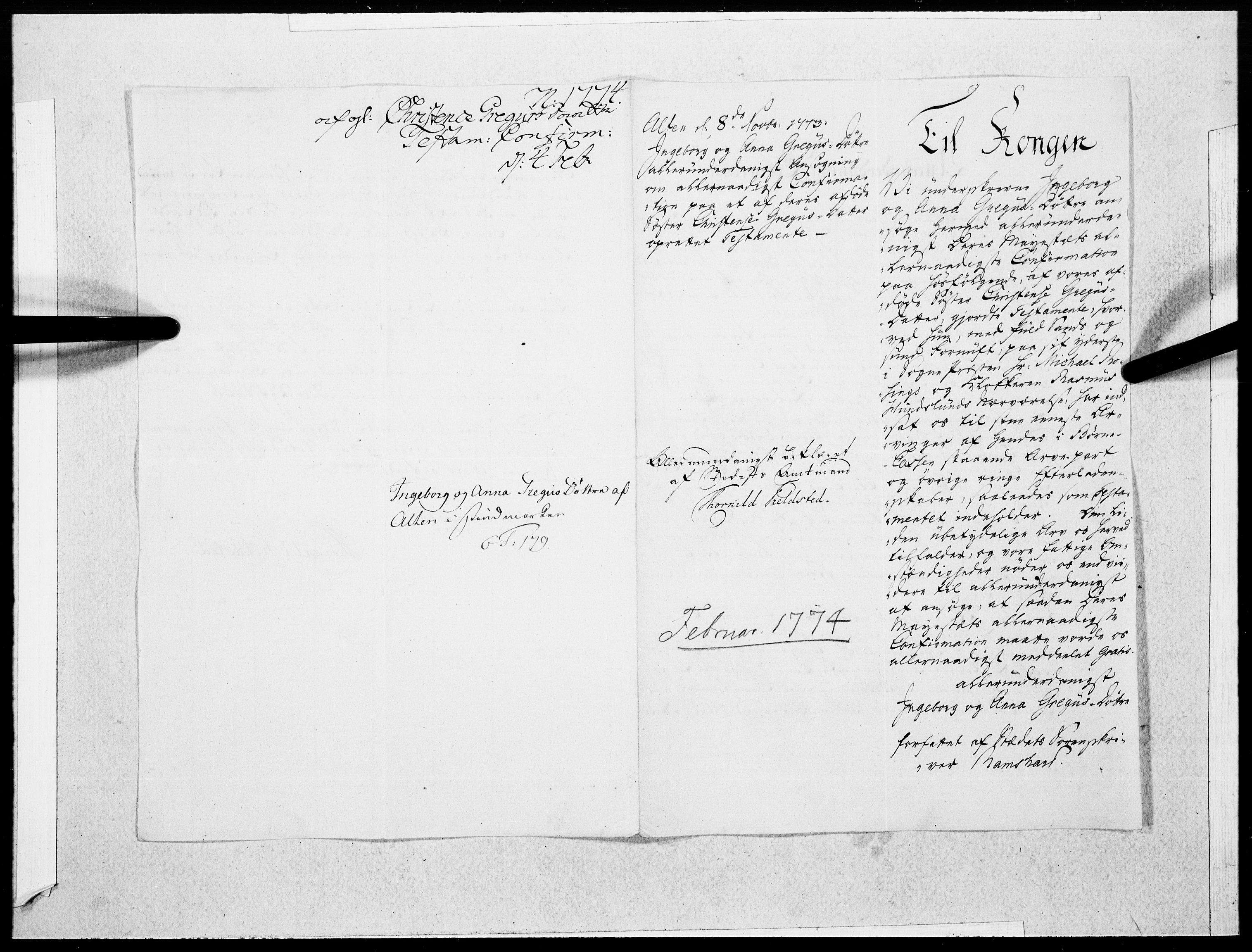 Danske Kanselli 1572-1799, AV/RA-EA-3023/F/Fc/Fcc/Fcca/L0211: Norske innlegg 1572-1799, 1774, p. 163
