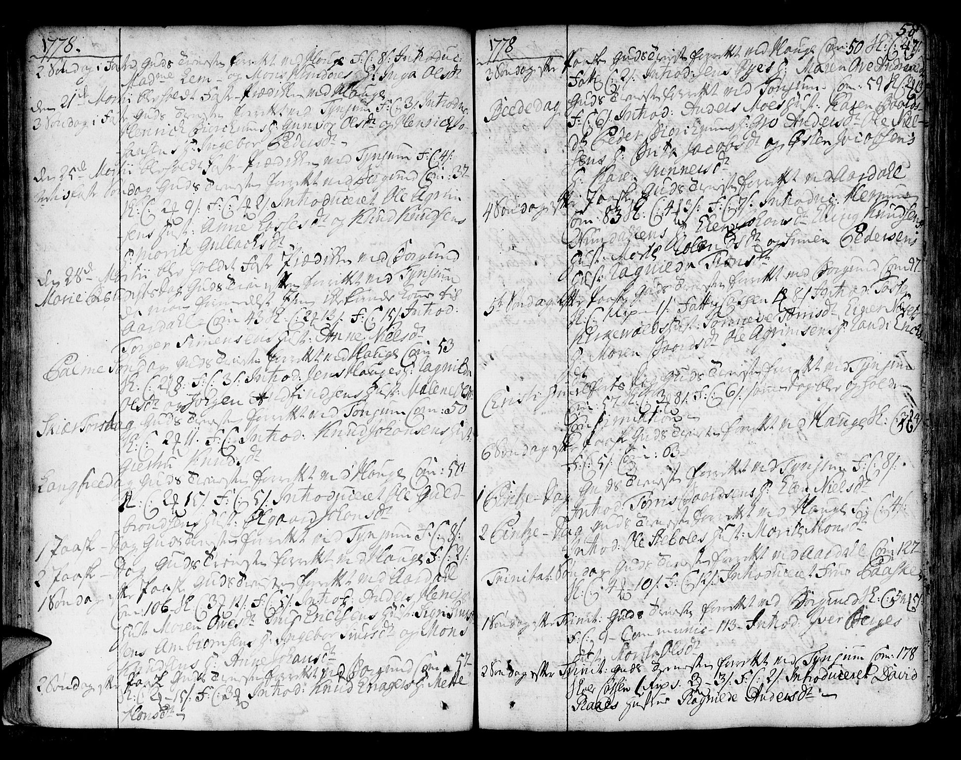 Lærdal sokneprestembete, SAB/A-81201: Parish register (official) no. A 2, 1752-1782, p. 58