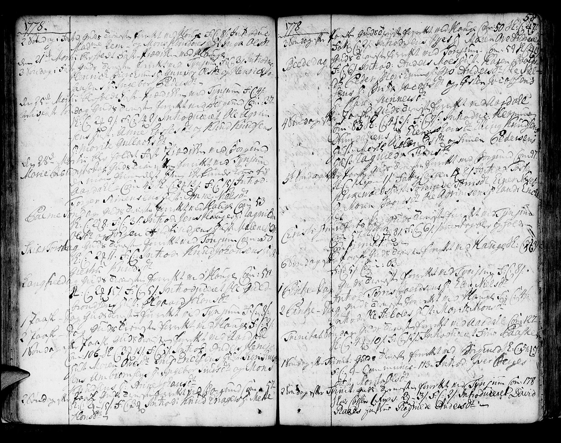 Lærdal sokneprestembete, AV/SAB-A-81201: Parish register (official) no. A 2, 1752-1782, p. 58