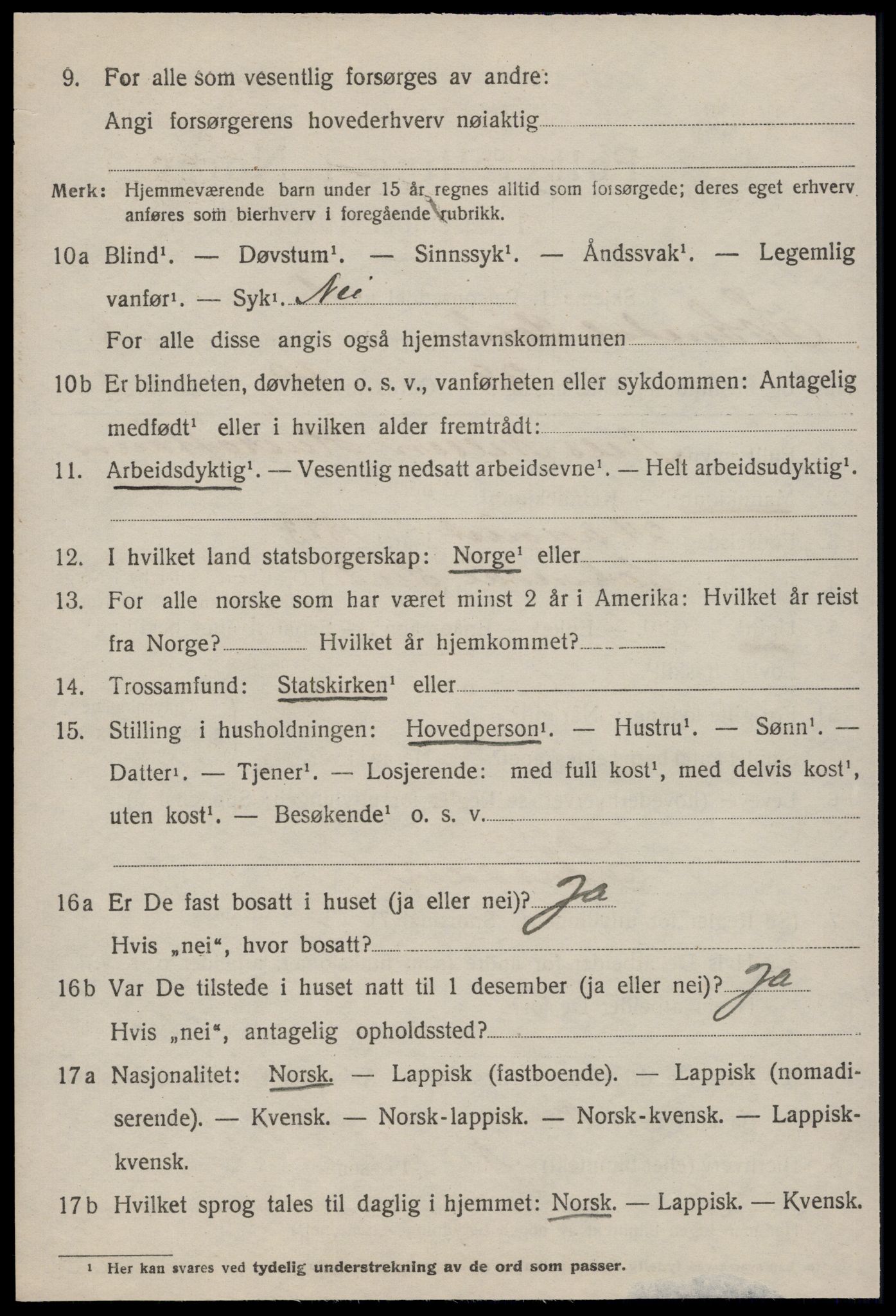 SAT, 1920 census for Soknedal, 1920, p. 4379