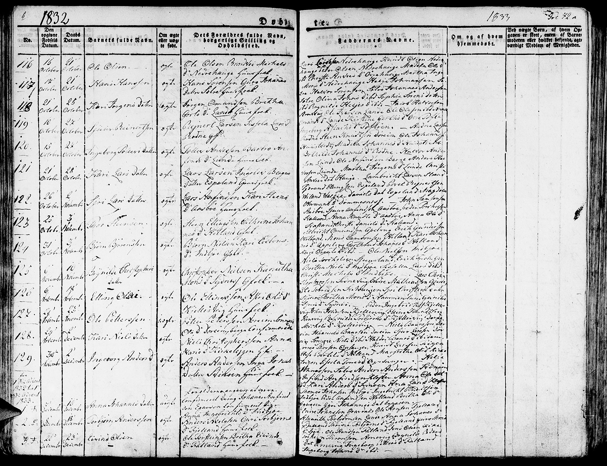 Fjelberg sokneprestembete, SAB/A-75201/H/Haa: Parish register (official) no. A 5, 1822-1834, p. 72