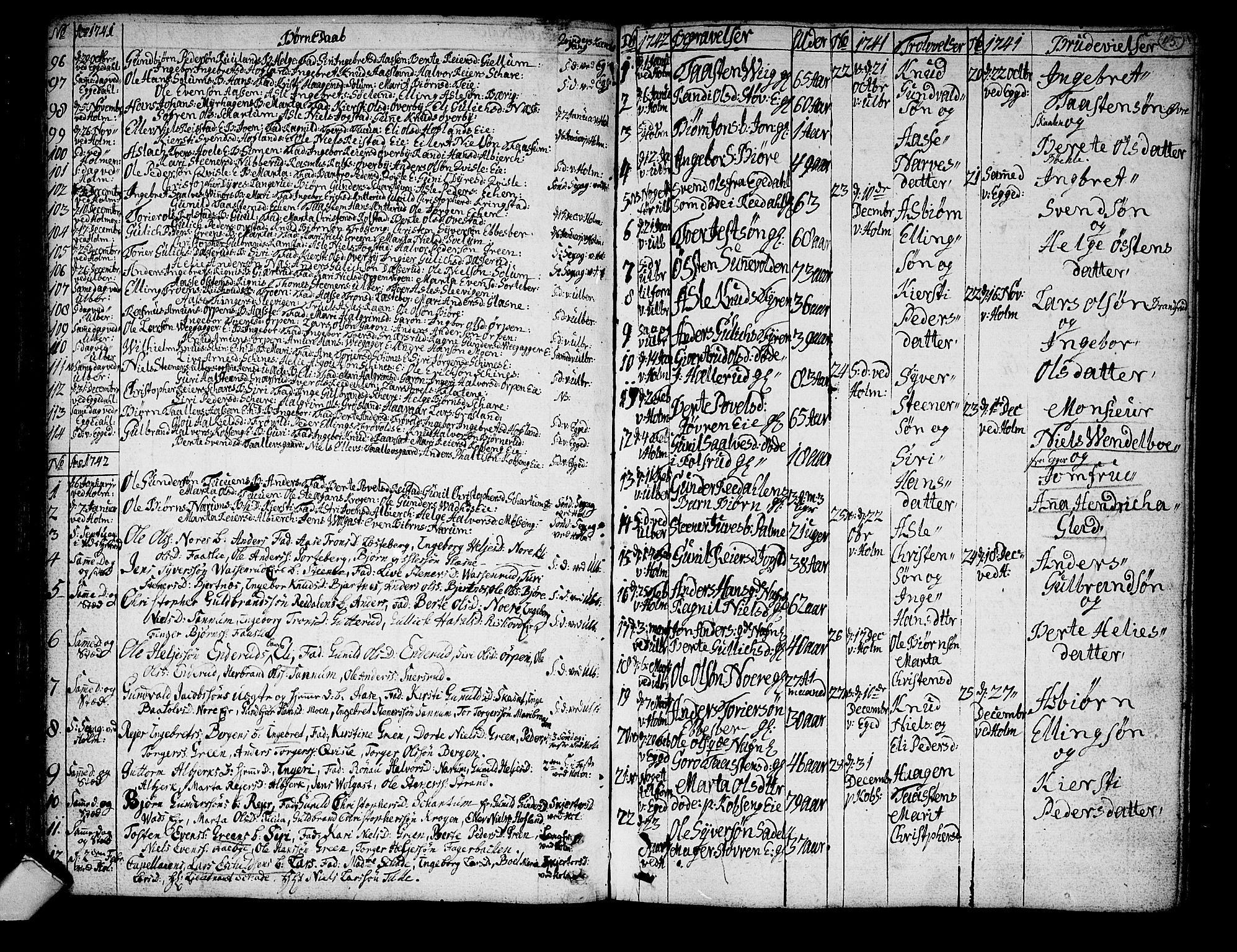 Sigdal kirkebøker, AV/SAKO-A-245/F/Fa/L0001: Parish register (official) no. I 1, 1722-1777, p. 45
