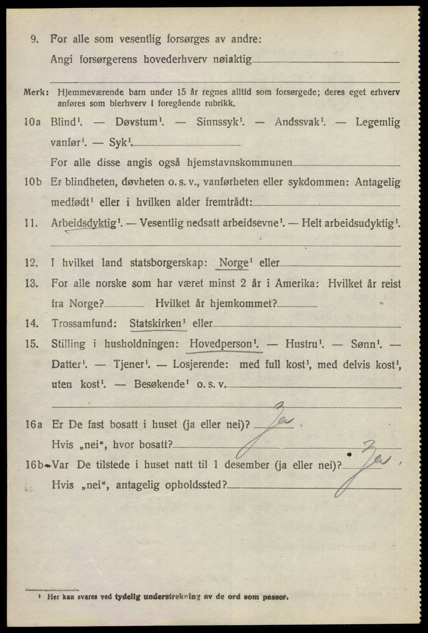 SAO, 1920 census for Asker, 1920, p. 9849