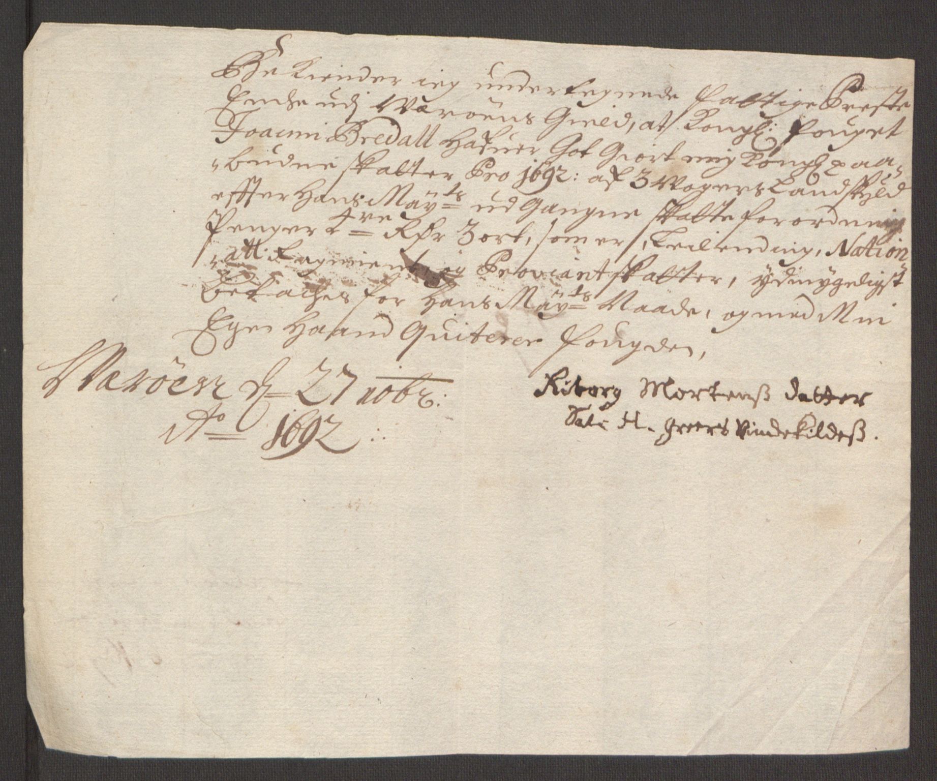 Rentekammeret inntil 1814, Reviderte regnskaper, Fogderegnskap, AV/RA-EA-4092/R67/L4675: Fogderegnskap Vesterålen, Andenes og Lofoten, 1691-1693, p. 220