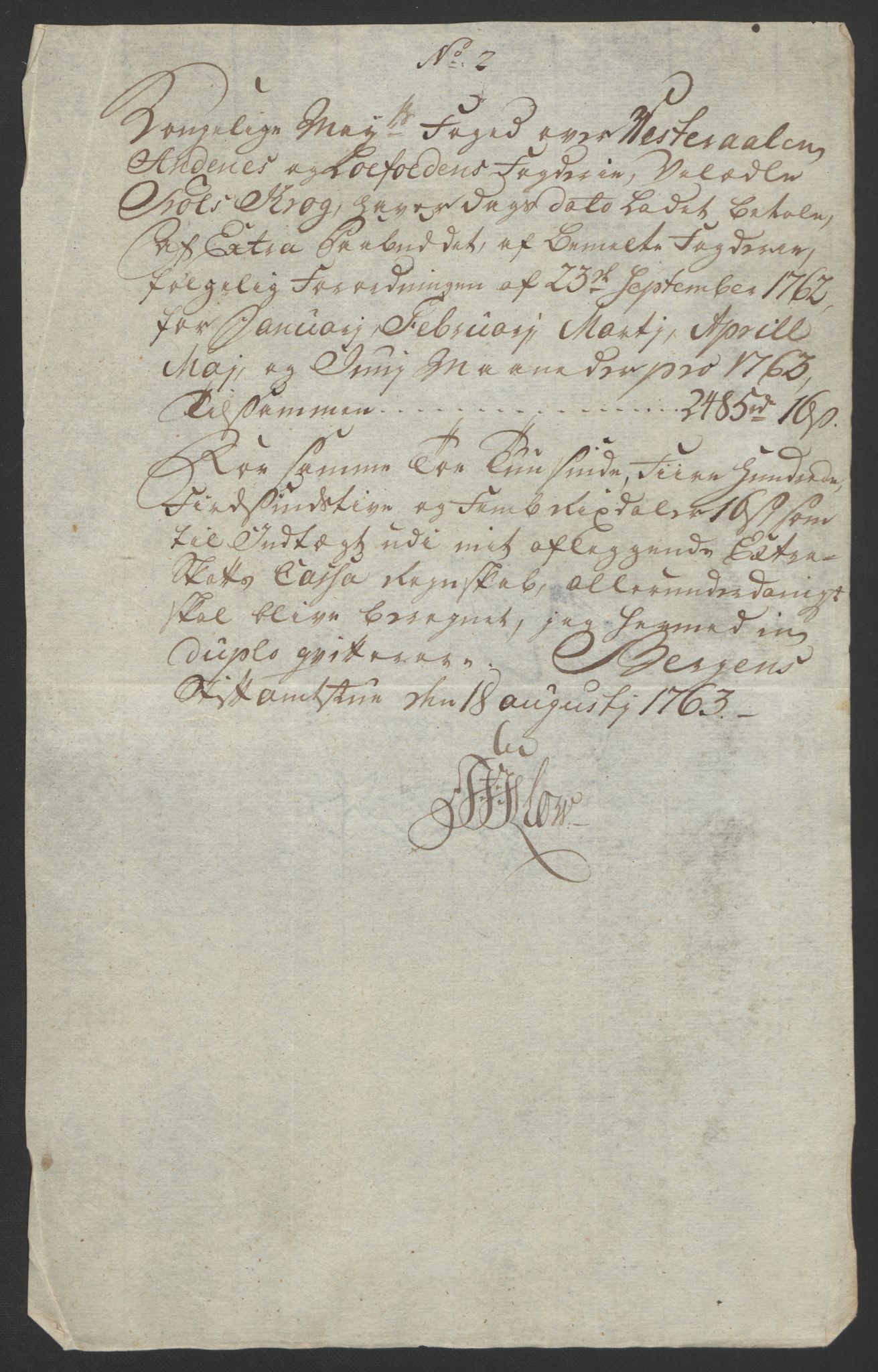 Rentekammeret inntil 1814, Reviderte regnskaper, Fogderegnskap, RA/EA-4092/R67/L4747: Ekstraskatten Vesterålen, Andenes og Lofoten, 1762-1766, p. 32