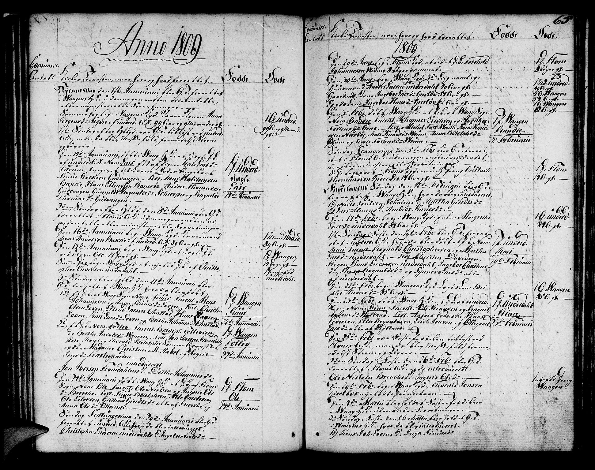 Aurland sokneprestembete, SAB/A-99937/H/Ha/Haa/L0005: Parish register (official) no. A 5, 1801-1821, p. 65