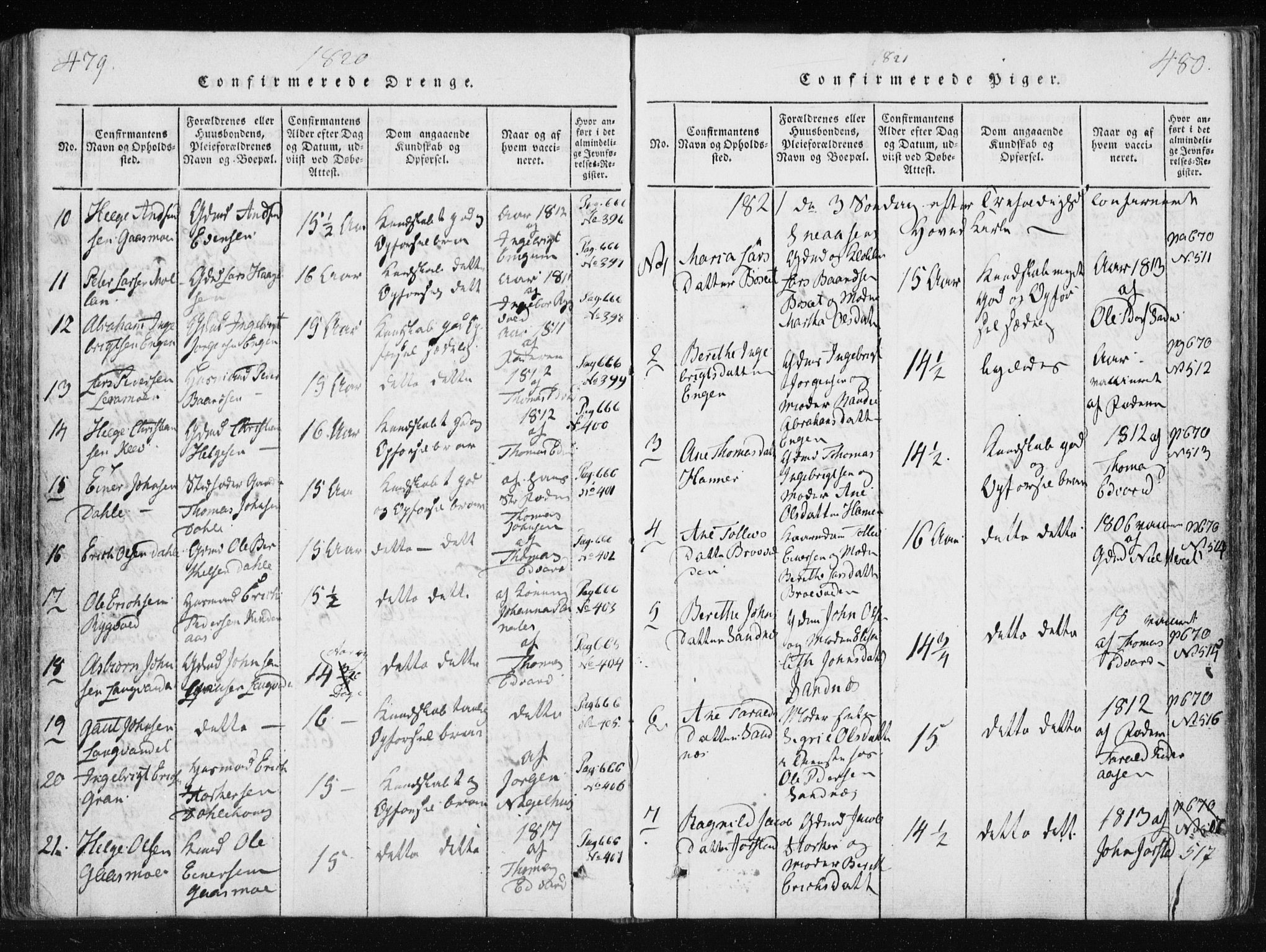 Ministerialprotokoller, klokkerbøker og fødselsregistre - Nord-Trøndelag, AV/SAT-A-1458/749/L0469: Parish register (official) no. 749A03, 1817-1857, p. 479-480