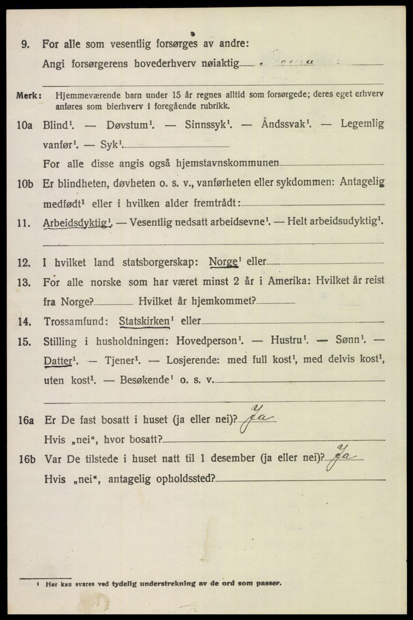 SAH, 1920 census for Trysil, 1920, p. 2544