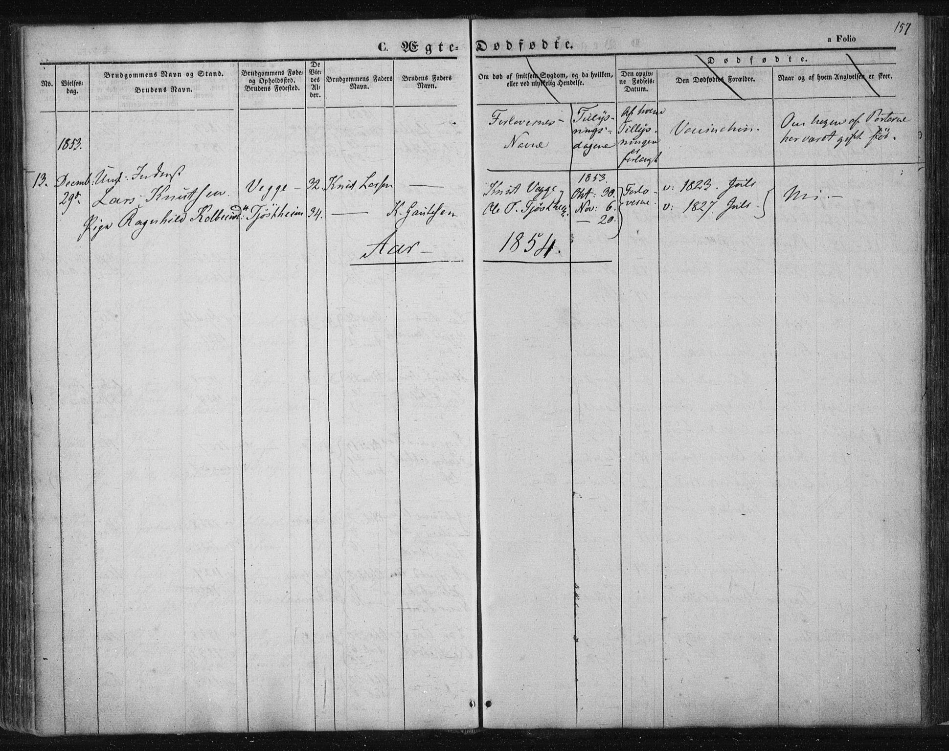 Suldal sokneprestkontor, SAST/A-101845/01/IV/L0008: Parish register (official) no. A 8, 1836-1853, p. 157