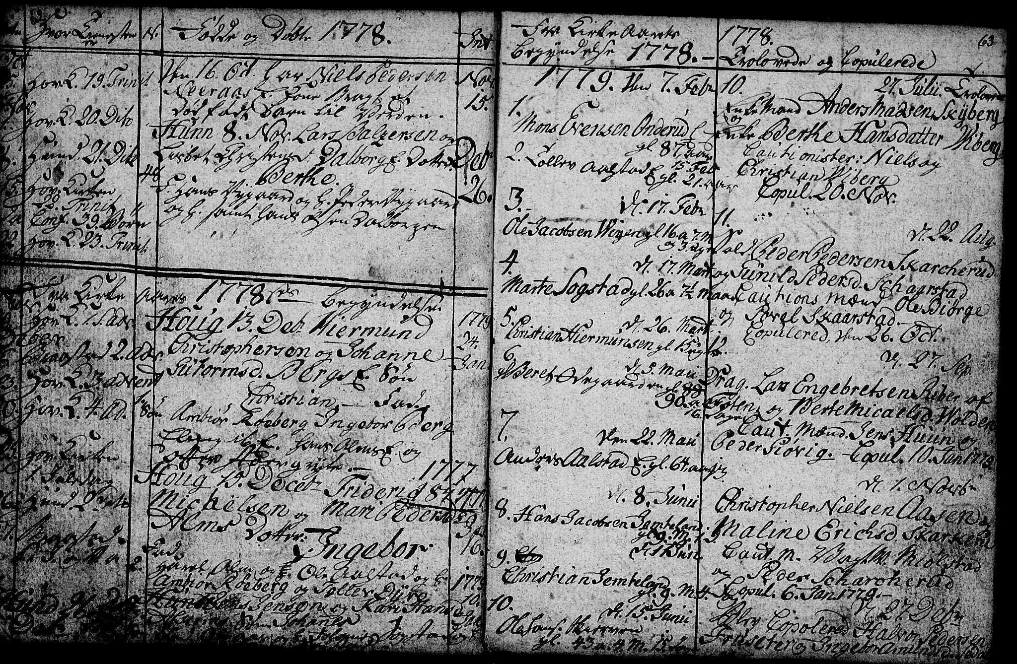 Vardal prestekontor, SAH/PREST-100/H/Ha/Hab/L0001: Parish register (copy) no. 1, 1771-1790, p. 62-63