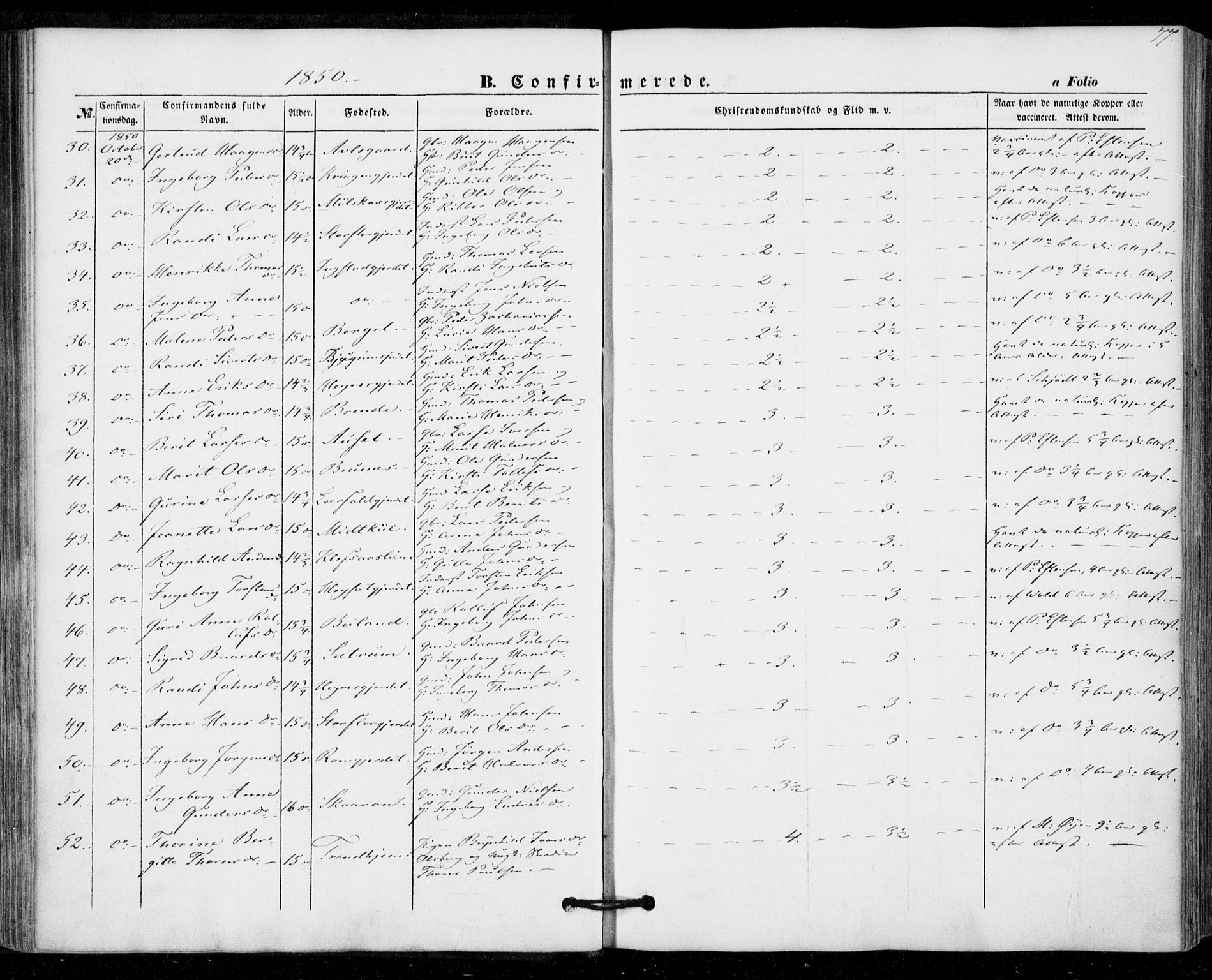 Ministerialprotokoller, klokkerbøker og fødselsregistre - Nord-Trøndelag, SAT/A-1458/703/L0028: Parish register (official) no. 703A01, 1850-1862, p. 77
