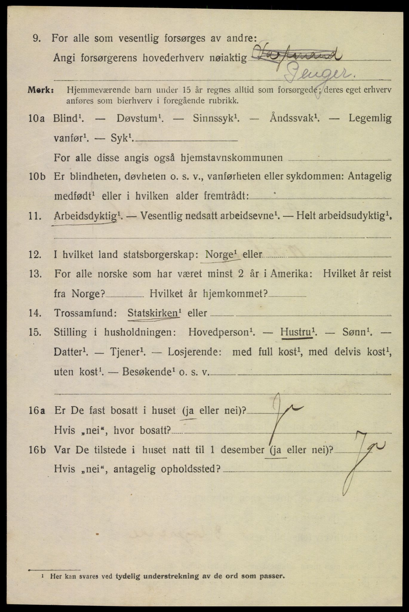 SAK, 1920 census for Mandal, 1920, p. 8154