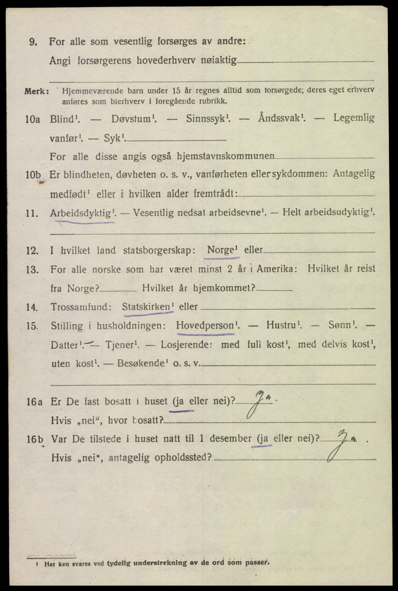 SAK, 1920 census for Vigmostad, 1920, p. 668