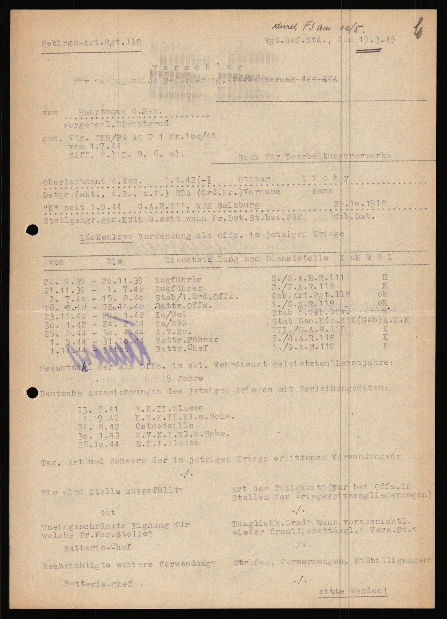 Forsvarets Overkommando. 2 kontor. Arkiv 11.4. Spredte tyske arkivsaker, AV/RA-RAFA-7031/D/Dar/Dara/L0019: Personalbøker og diverse, 1940-1945, p. 480