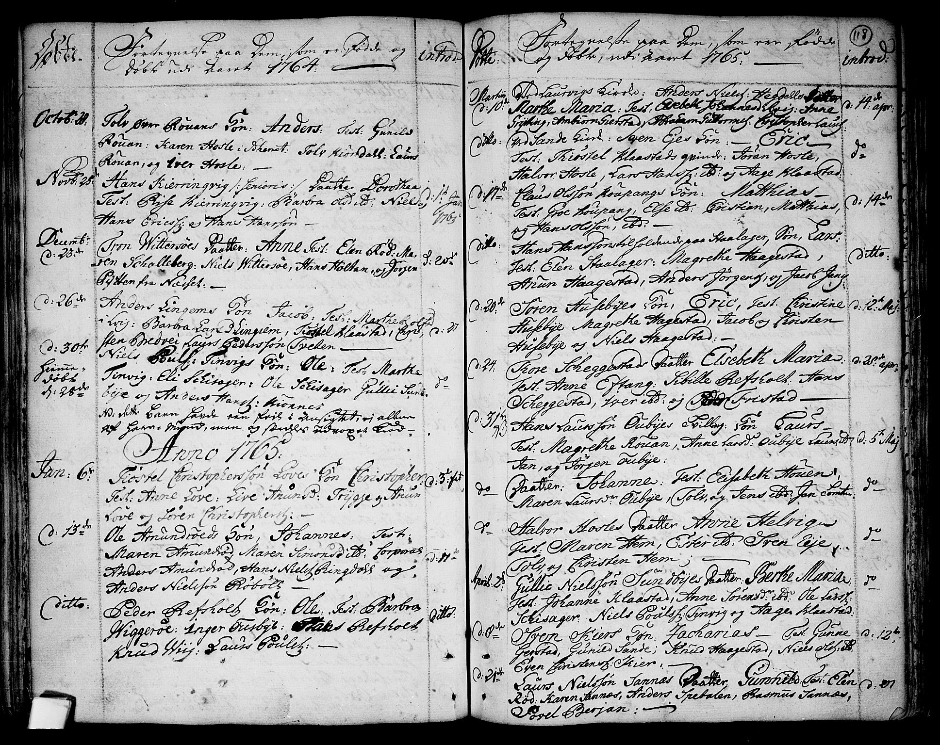 Tjølling kirkebøker, SAKO/A-60/F/Fa/L0003: Parish register (official) no. 3, 1735-1778, p. 118