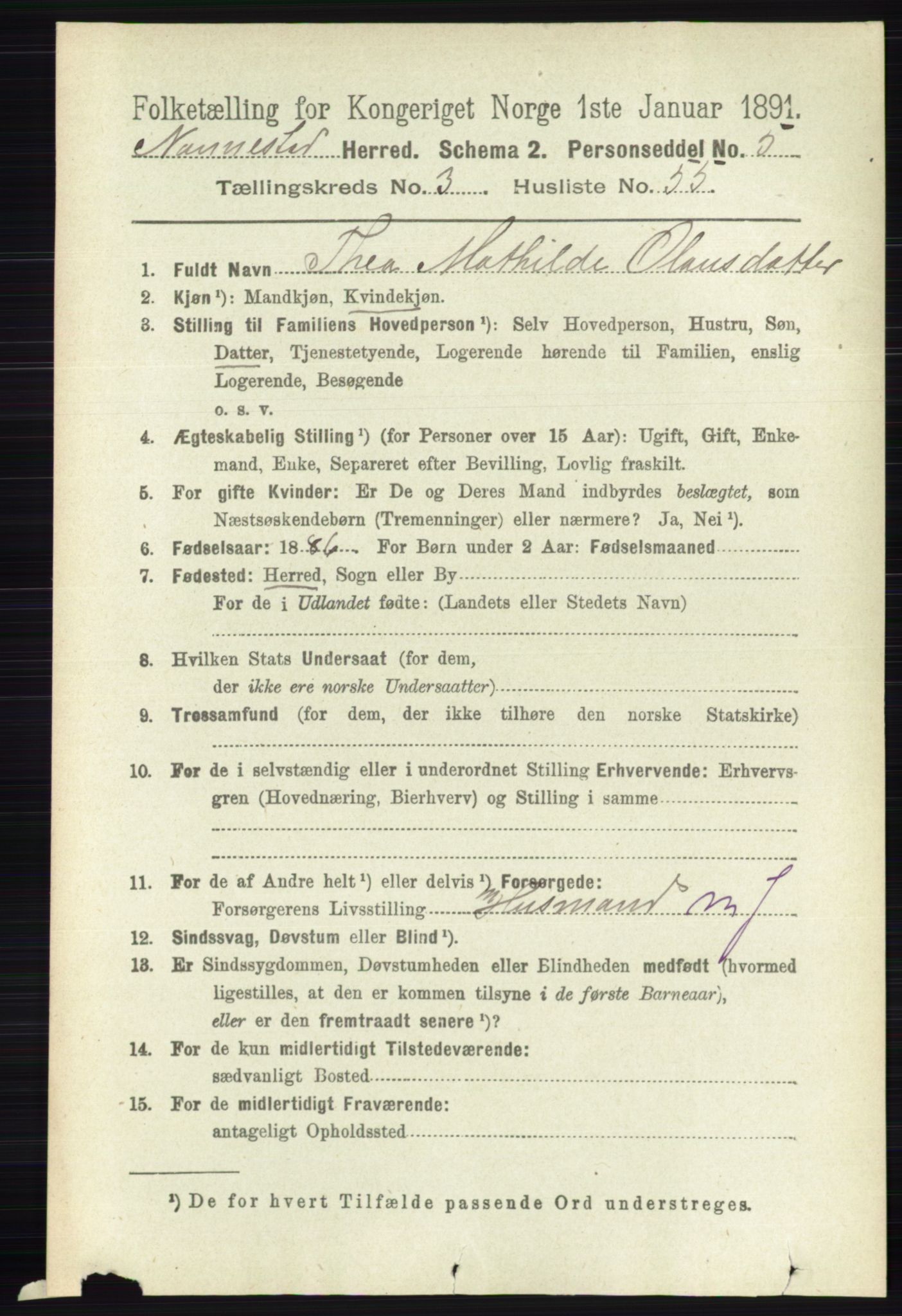 RA, 1891 census for 0238 Nannestad, 1891, p. 1790