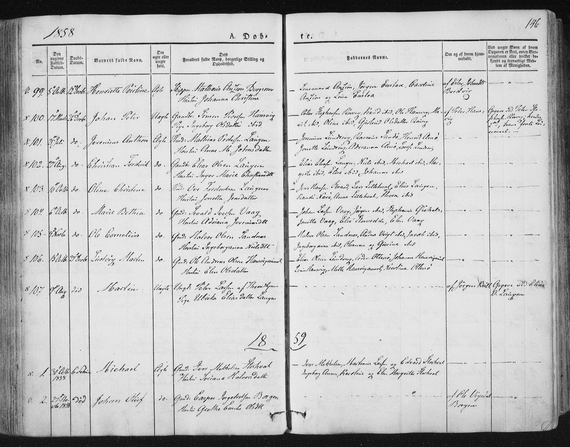 Ministerialprotokoller, klokkerbøker og fødselsregistre - Nord-Trøndelag, SAT/A-1458/784/L0669: Parish register (official) no. 784A04, 1829-1859, p. 146