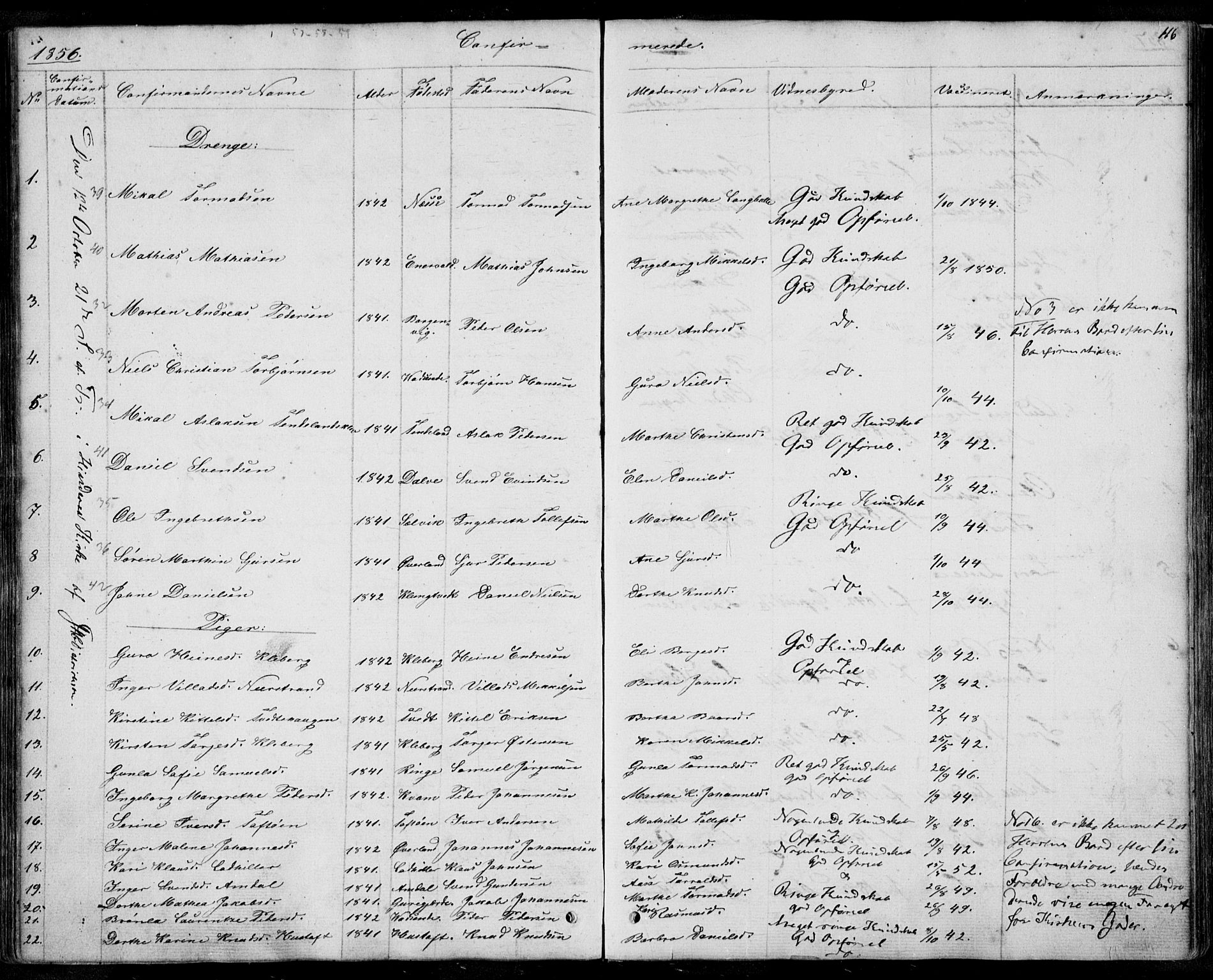 Nedstrand sokneprestkontor, SAST/A-101841/01/IV: Parish register (official) no. A 8, 1839-1860, p. 116