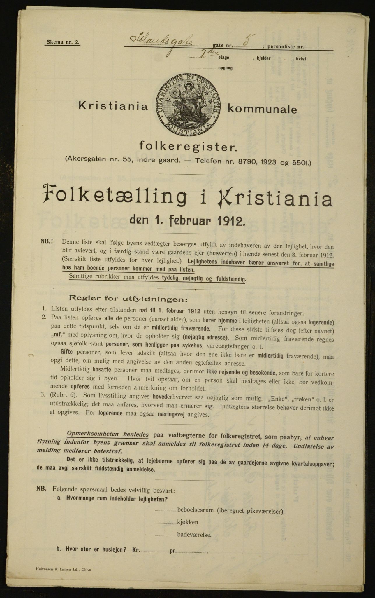 OBA, Municipal Census 1912 for Kristiania, 1912, p. 44875