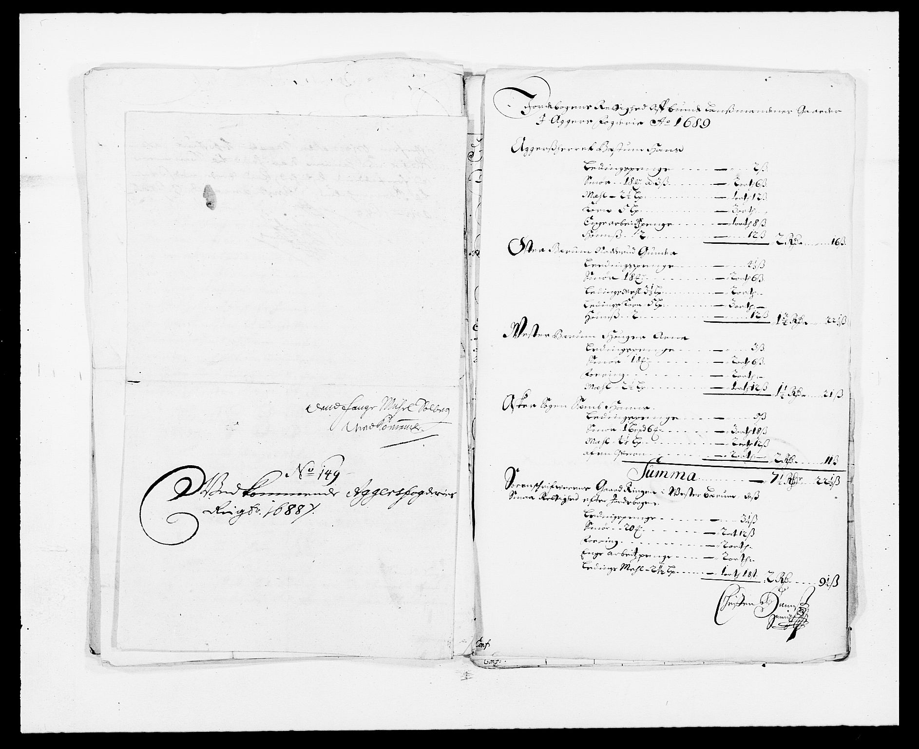 Rentekammeret inntil 1814, Reviderte regnskaper, Fogderegnskap, RA/EA-4092/R08/L0424: Fogderegnskap Aker, 1682-1689, p. 281