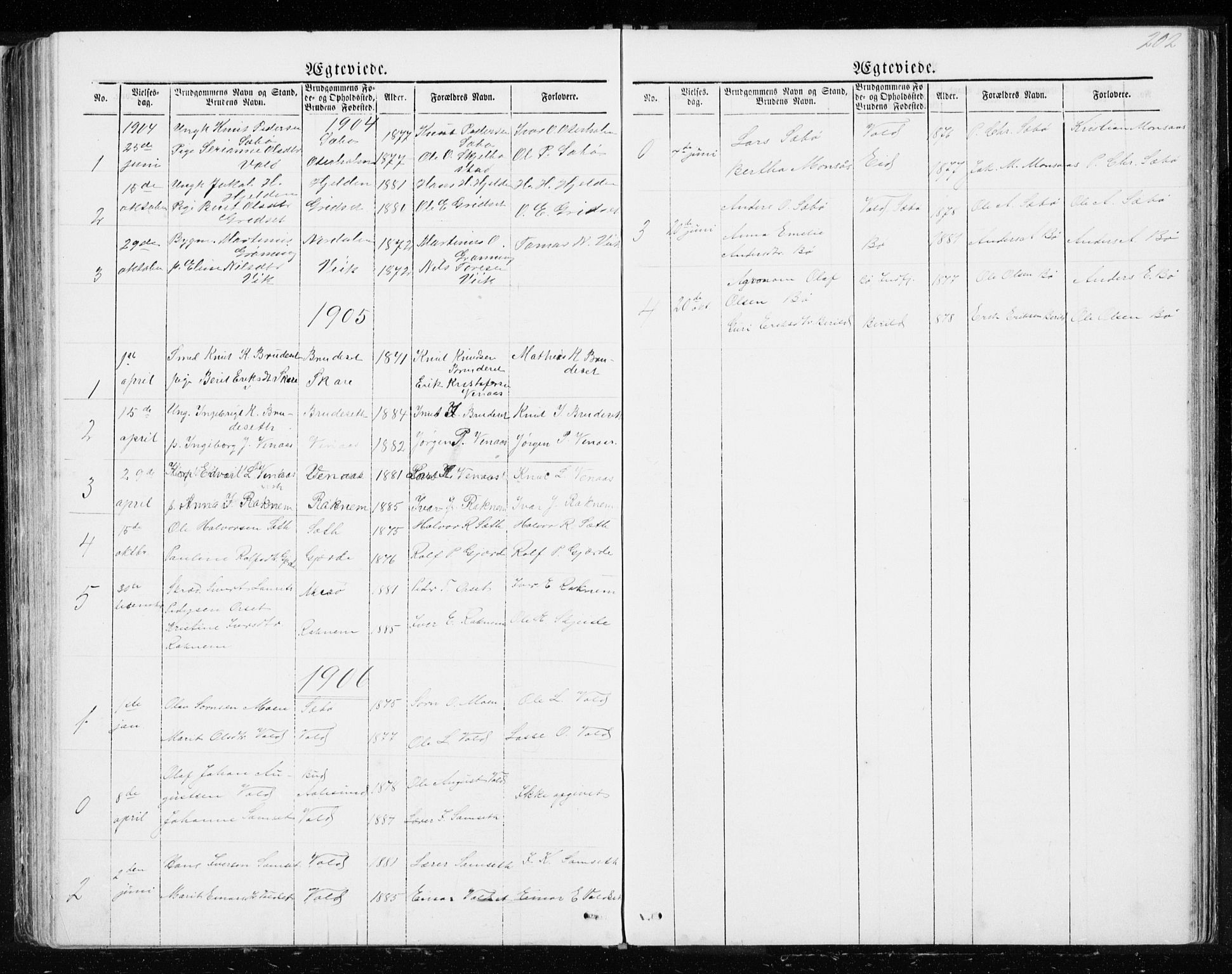 Ministerialprotokoller, klokkerbøker og fødselsregistre - Møre og Romsdal, SAT/A-1454/543/L0564: Parish register (copy) no. 543C02, 1867-1915, p. 202