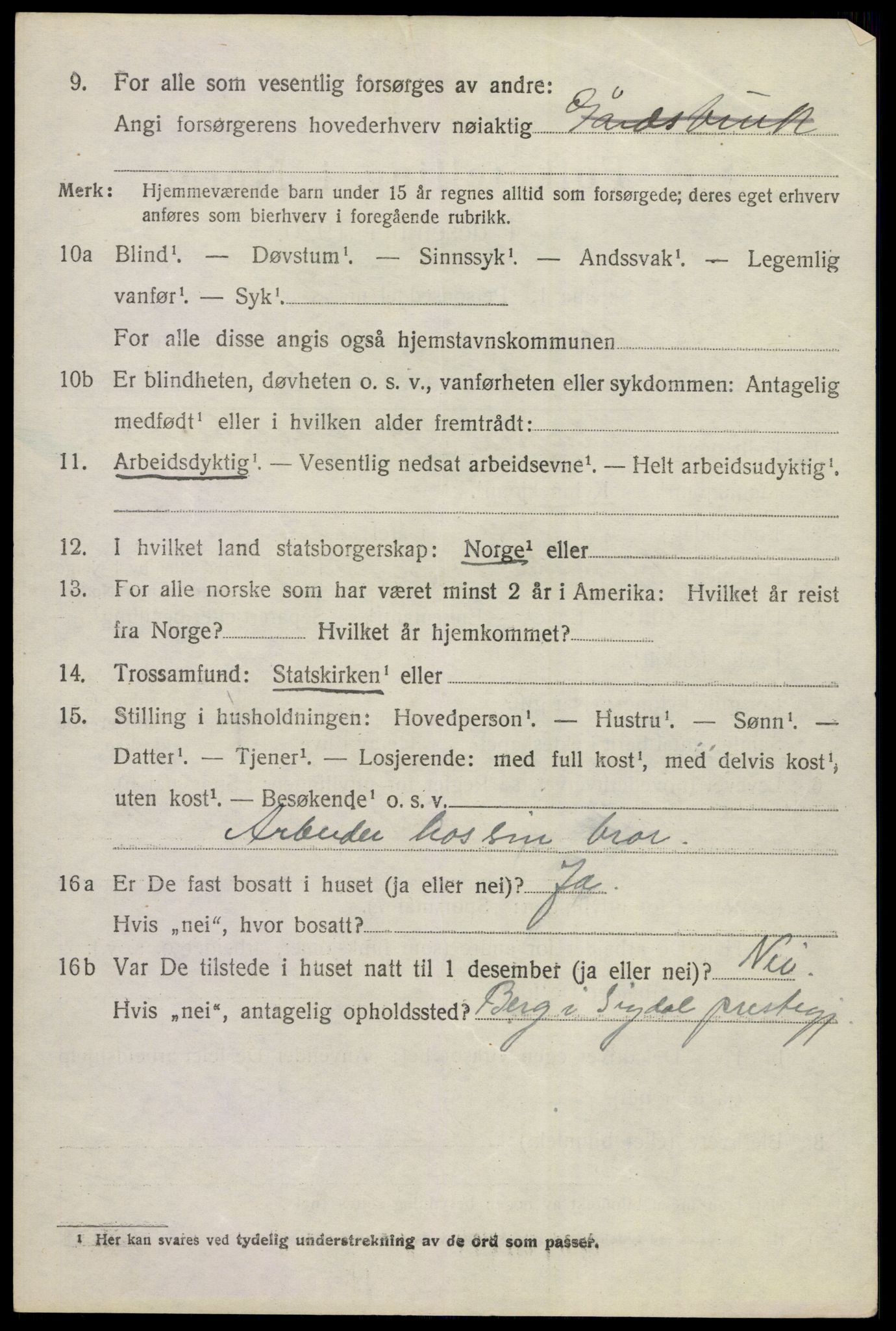 SAKO, 1920 census for Sigdal, 1920, p. 8911