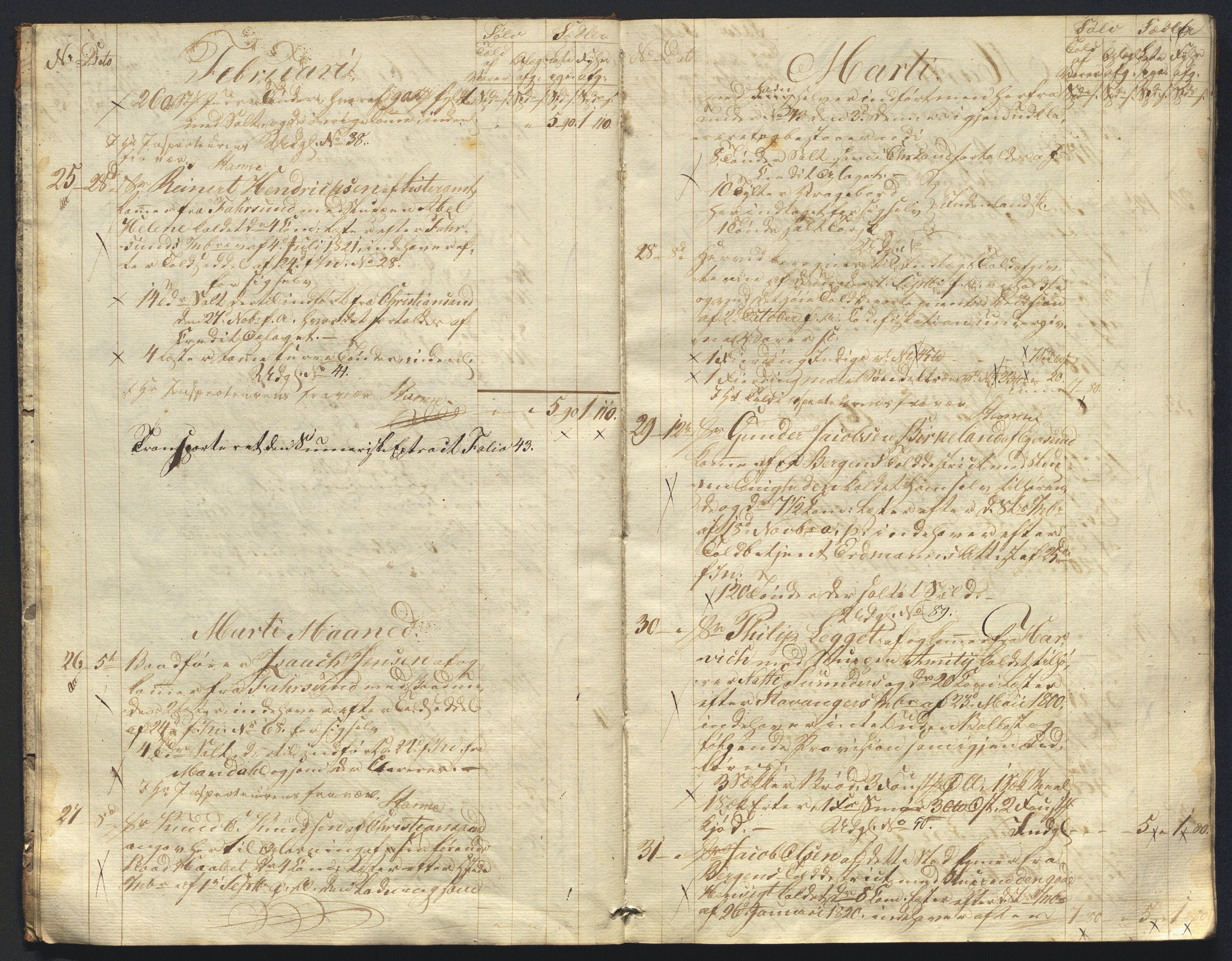 Revisjonsdepartementet, 2. revisjonskontor, AV/RA-S-1115/E/E015/L0059: Egersund: Tollbok, 1825, p. 5b-6a
