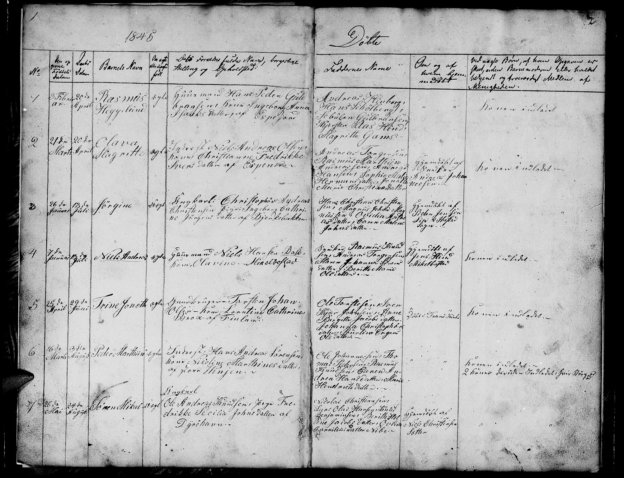 Tranøy sokneprestkontor, SATØ/S-1313/I/Ia/Iab/L0011klokker: Parish register (copy) no. 11, 1845-1859, p. 2