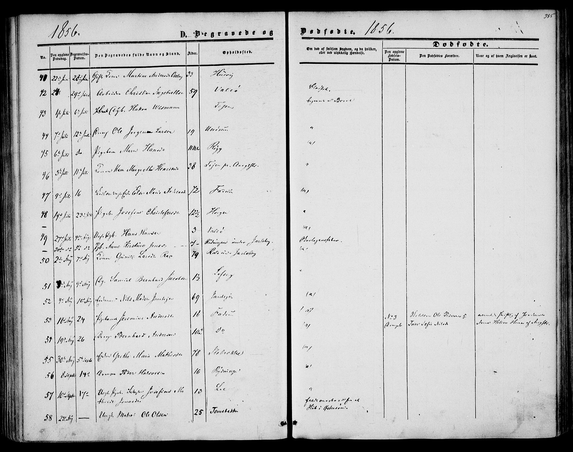 Sem kirkebøker, AV/SAKO-A-5/F/Fa/L0007: Parish register (official) no. I 7, 1856-1865, p. 385