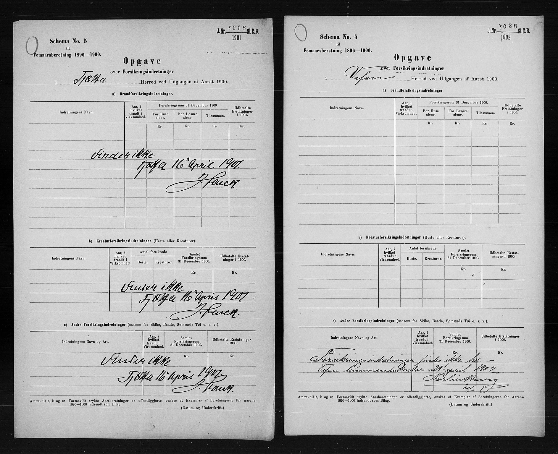 Statistisk sentralbyrå, Næringsøkonomiske emner, Generelt - Amtmennenes femårsberetninger, AV/RA-S-2233/F/Fa/L0089: --, 1900, p. 4