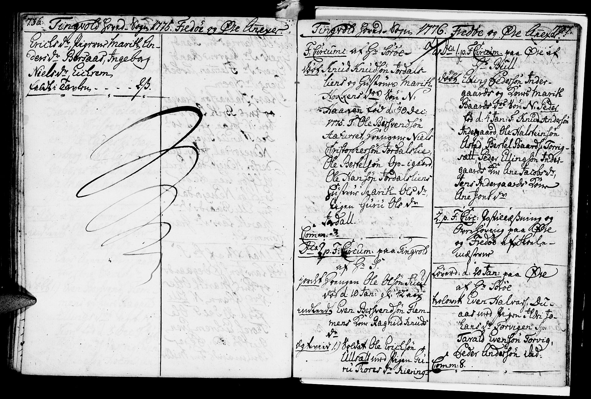 Ministerialprotokoller, klokkerbøker og fødselsregistre - Møre og Romsdal, AV/SAT-A-1454/586/L0979: Parish register (official) no. 586A05, 1751-1776, p. 736-737