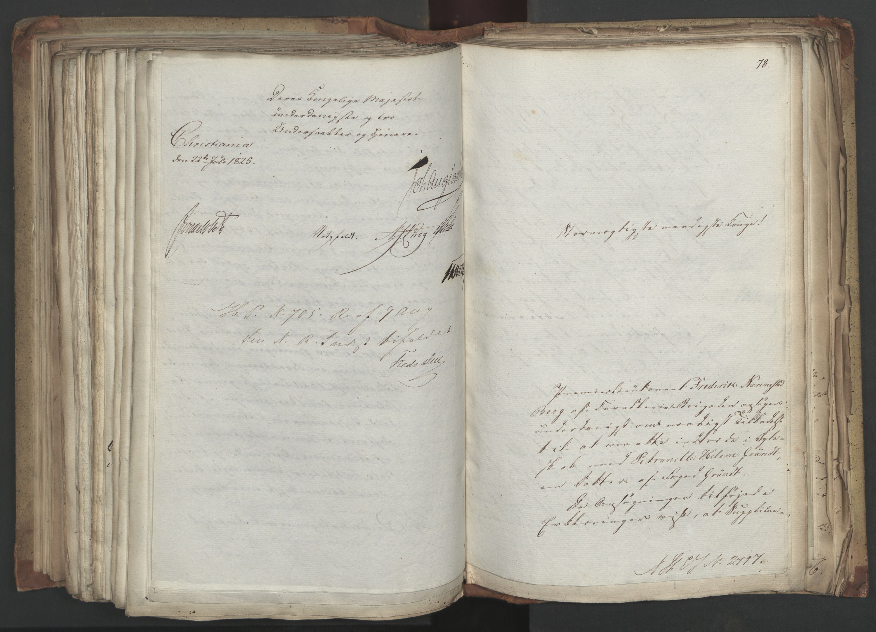 Statsrådsavdelingen i Stockholm, AV/RA-S-1003/D/Da/L0043: Regjeringsinnstillinger nr. 2706-2845, 1825, p. 309