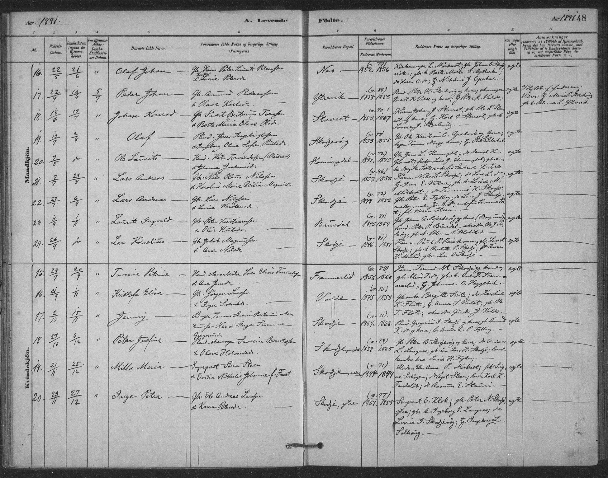 Ministerialprotokoller, klokkerbøker og fødselsregistre - Møre og Romsdal, SAT/A-1454/524/L0356: Parish register (official) no. 524A08, 1880-1899, p. 48