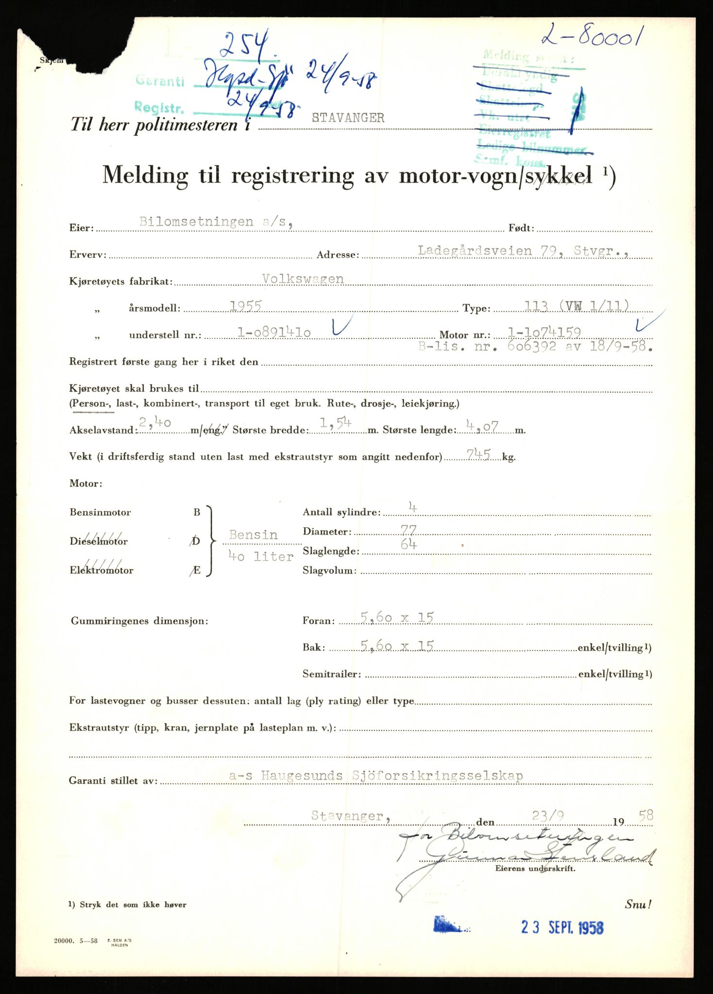 Stavanger trafikkstasjon, AV/SAST-A-101942/0/F/L0070: L-78800 - L-80499, 1930-1971, p. 1360