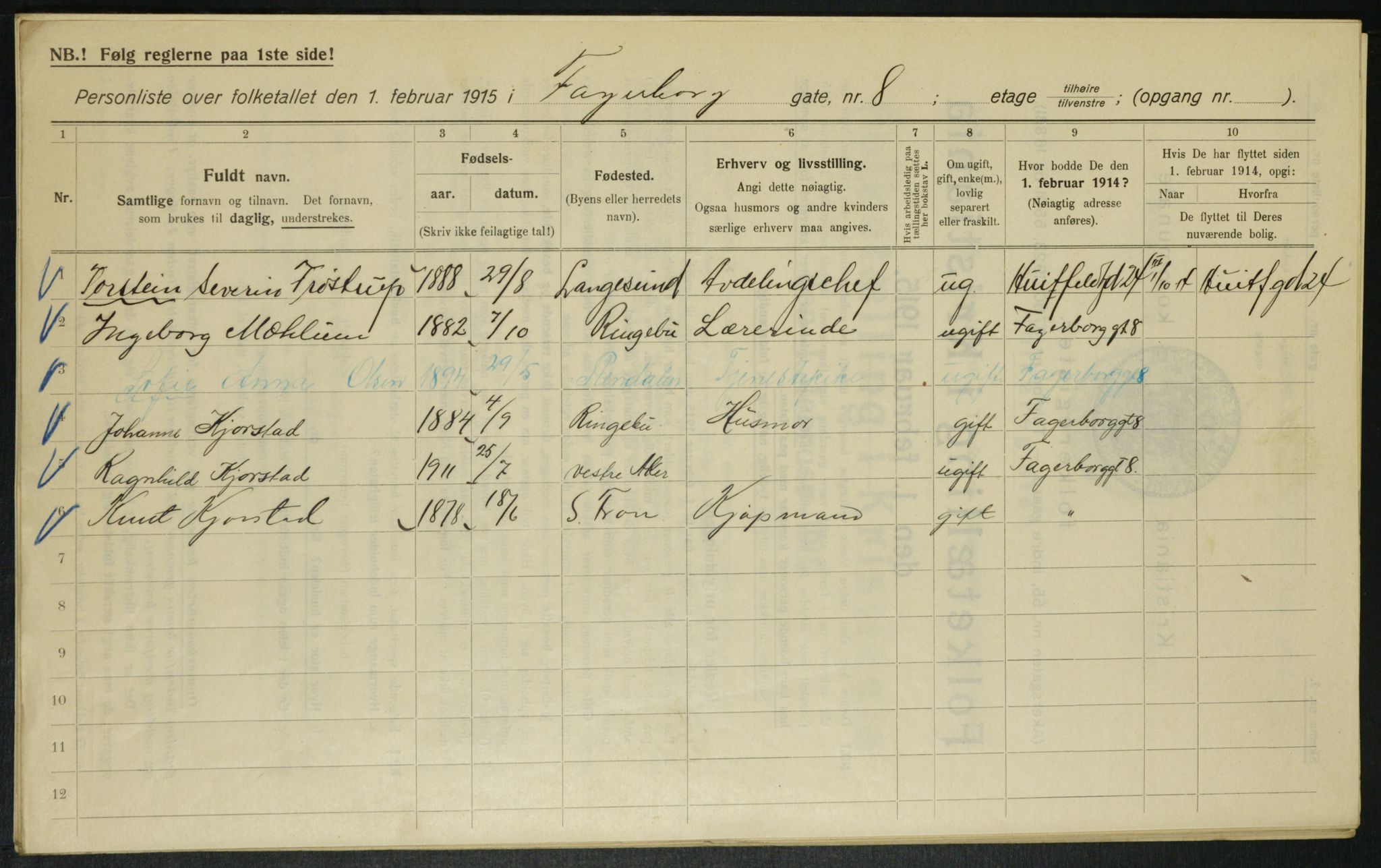 OBA, Municipal Census 1915 for Kristiania, 1915, p. 22501