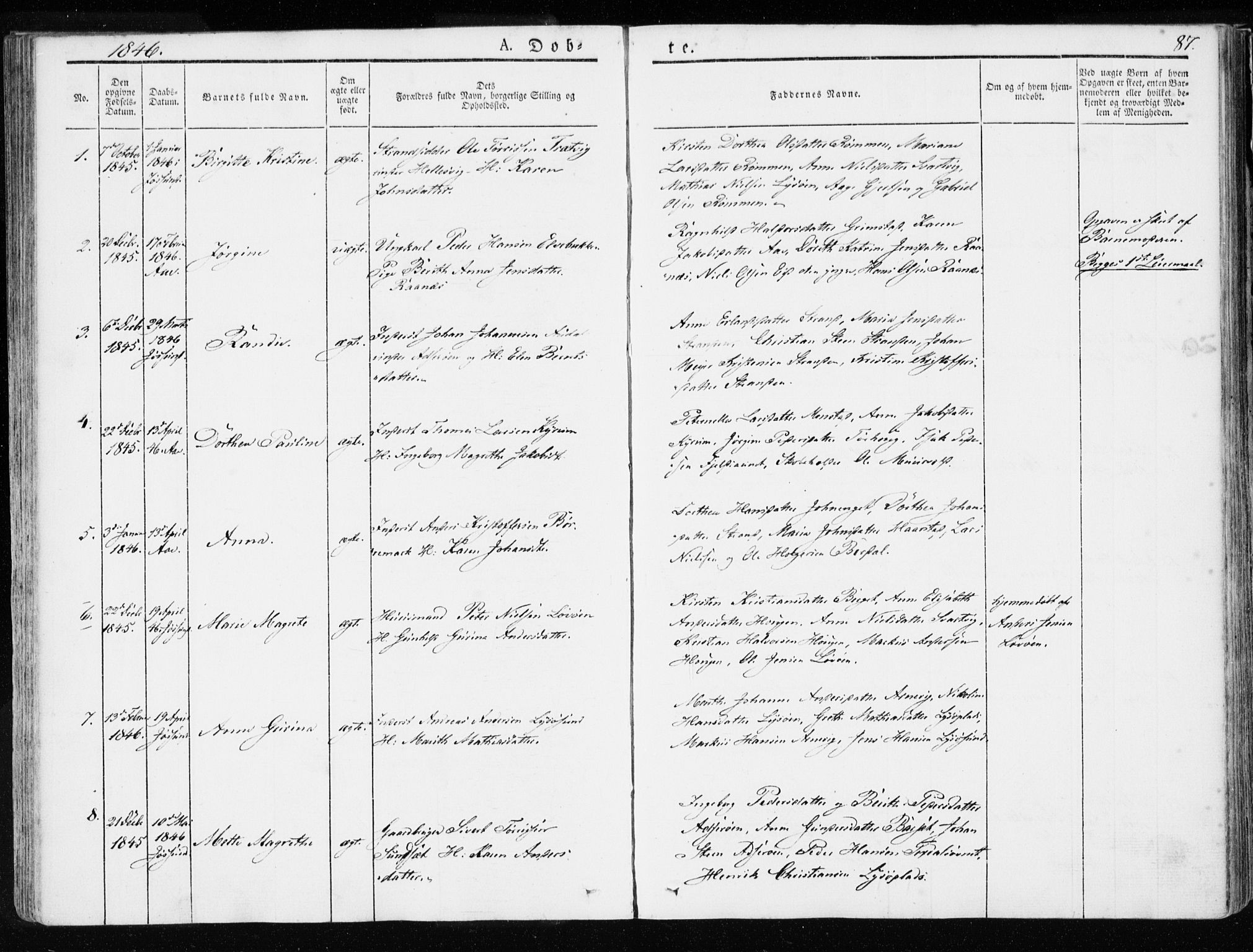 Ministerialprotokoller, klokkerbøker og fødselsregistre - Sør-Trøndelag, SAT/A-1456/655/L0676: Parish register (official) no. 655A05, 1830-1847, p. 87
