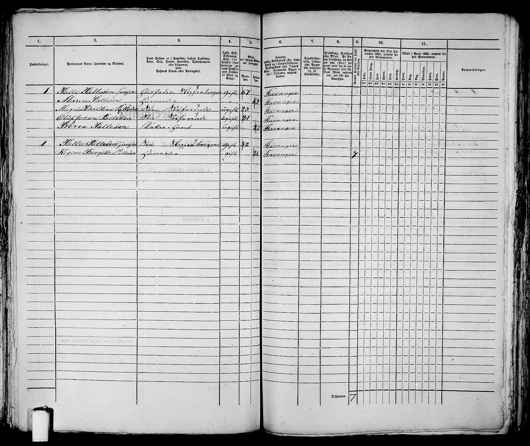 RA, 1865 census for Stavanger, 1865, p. 776