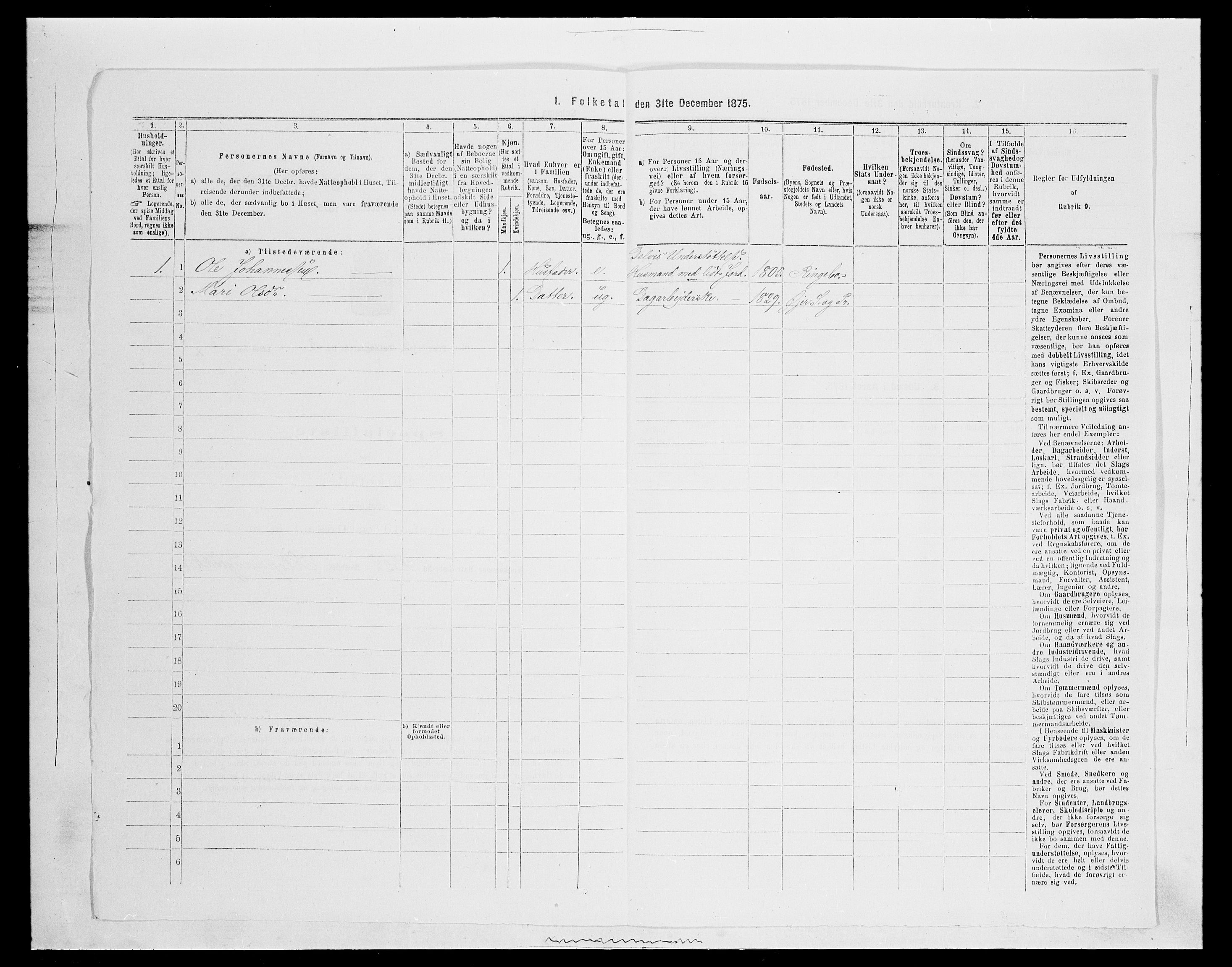 SAH, 1875 census for 0521P Øyer, 1875, p. 728