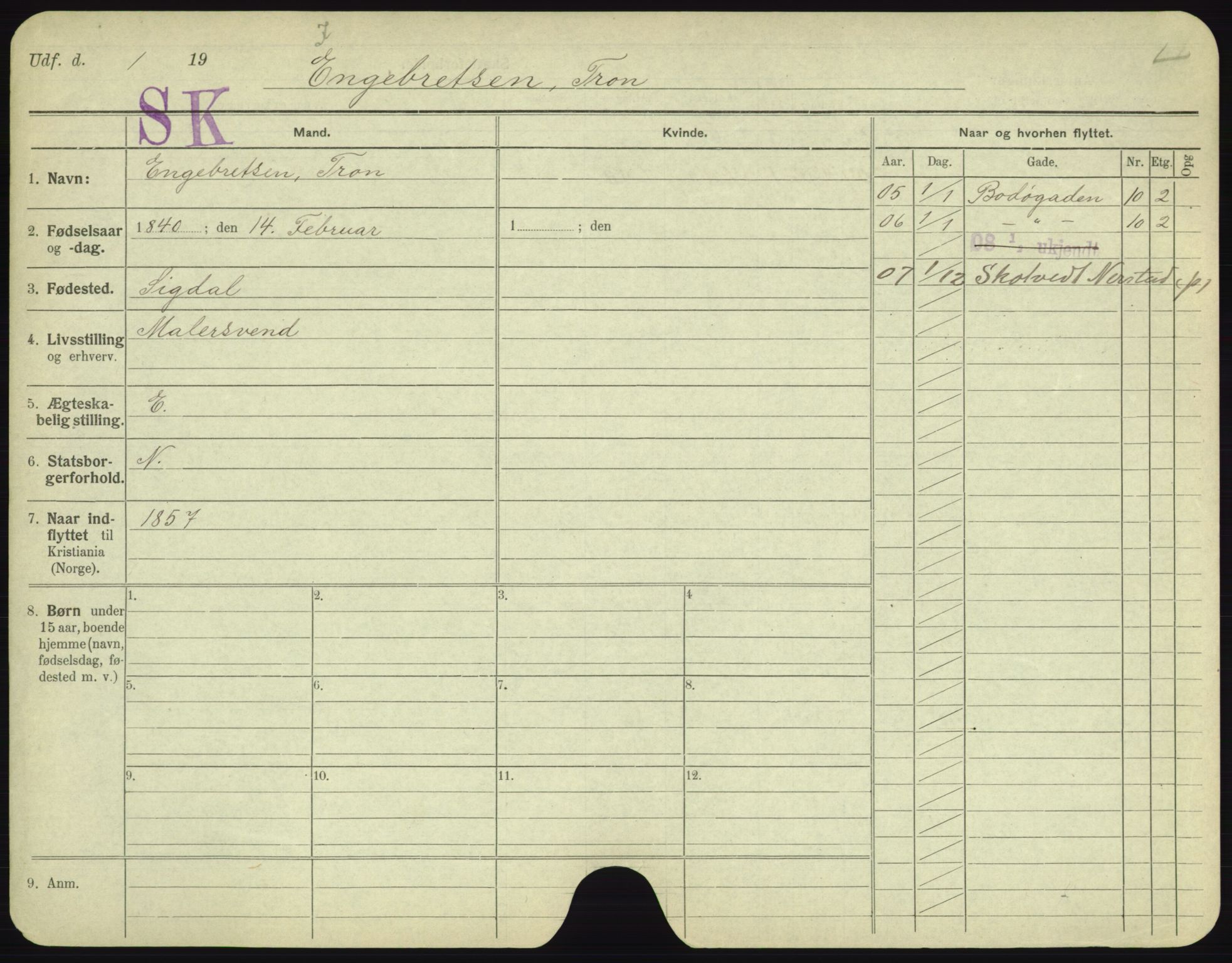 Oslo folkeregister, Registerkort, AV/SAO-A-11715/F/Fa/Fac/L0002: Menn, 1906-1914, p. 974a