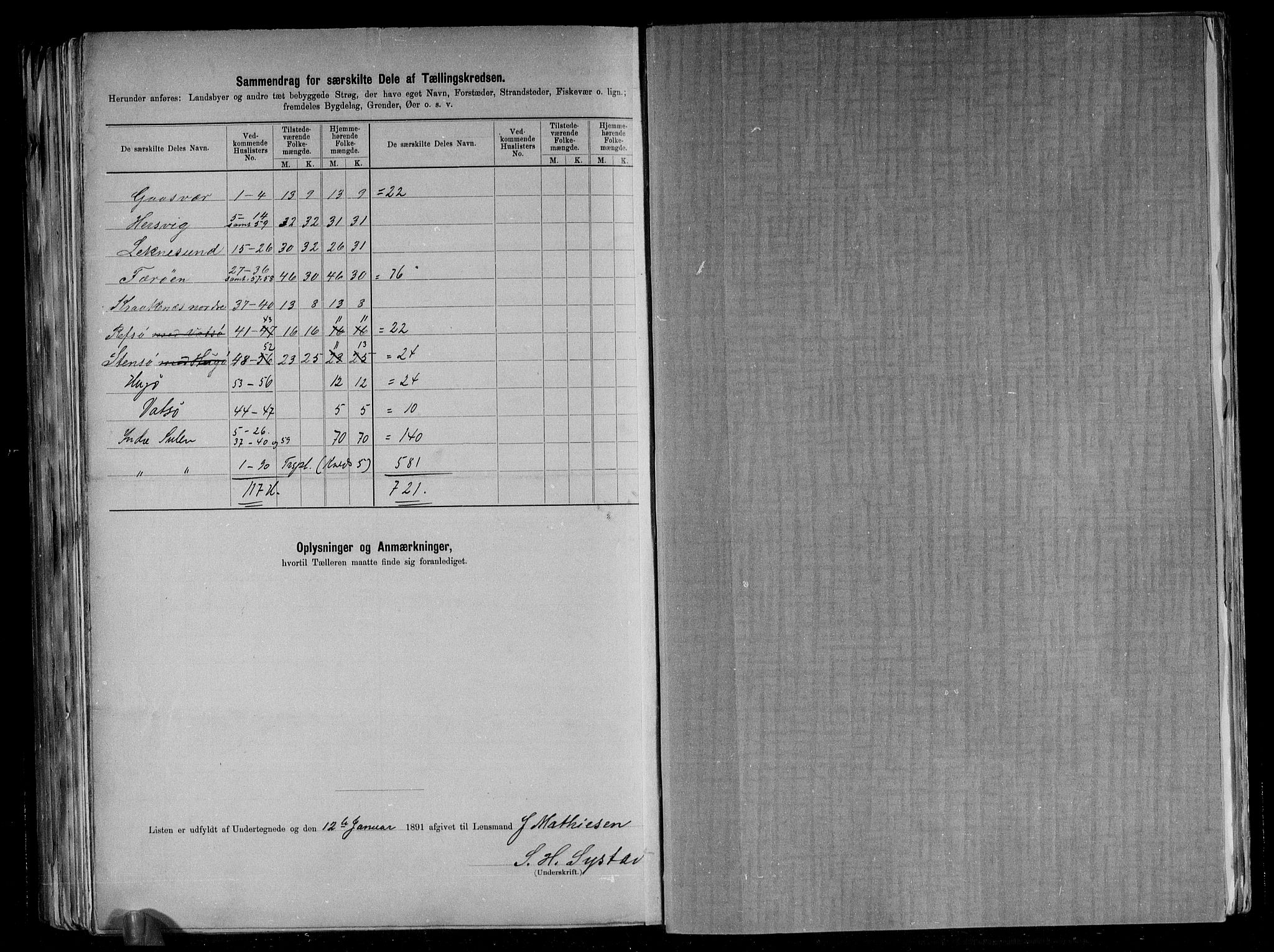 RA, 1891 census for 1412 Solund, 1891, p. 19