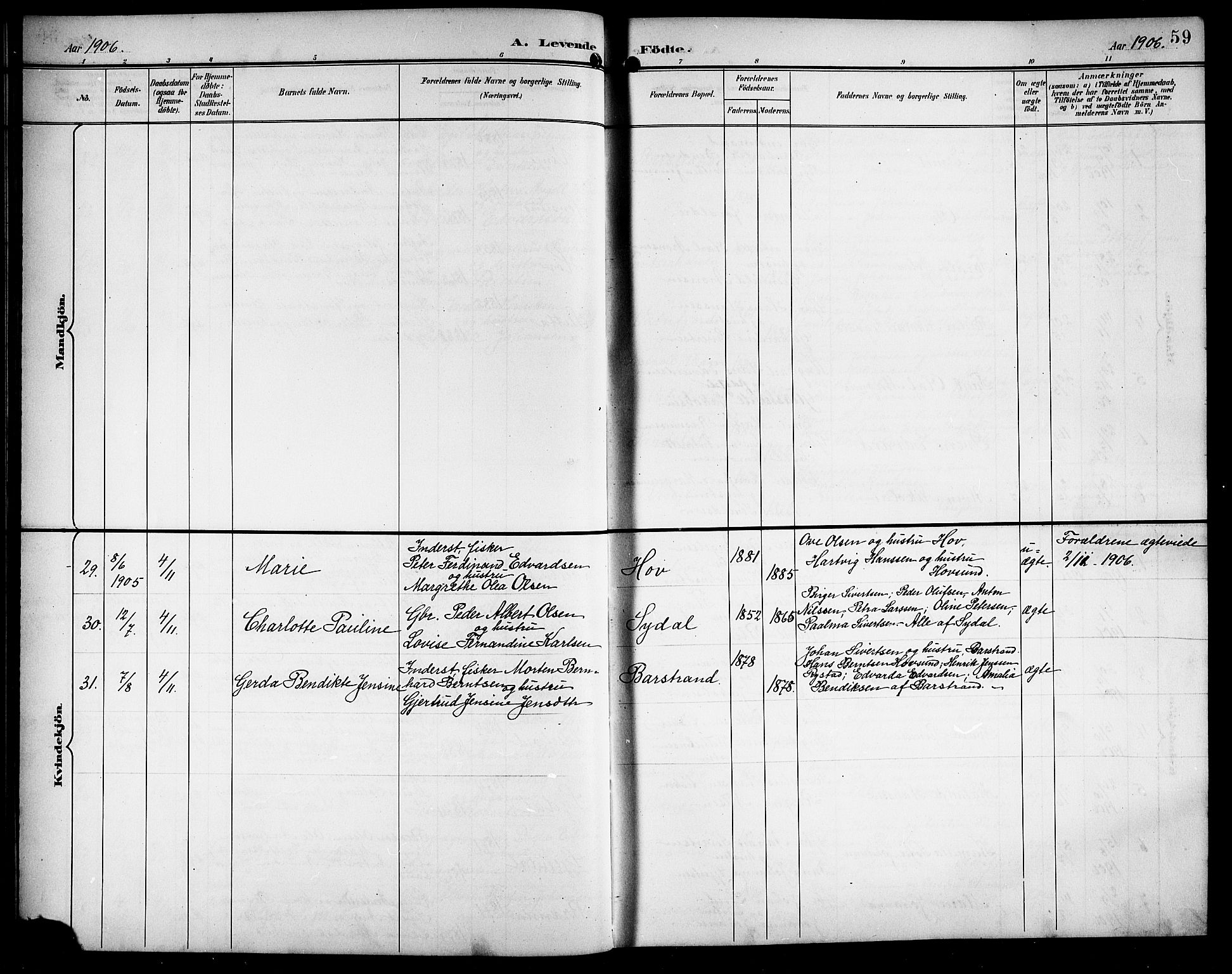 Ministerialprotokoller, klokkerbøker og fødselsregistre - Nordland, AV/SAT-A-1459/876/L1105: Parish register (copy) no. 876C04, 1896-1914, p. 59