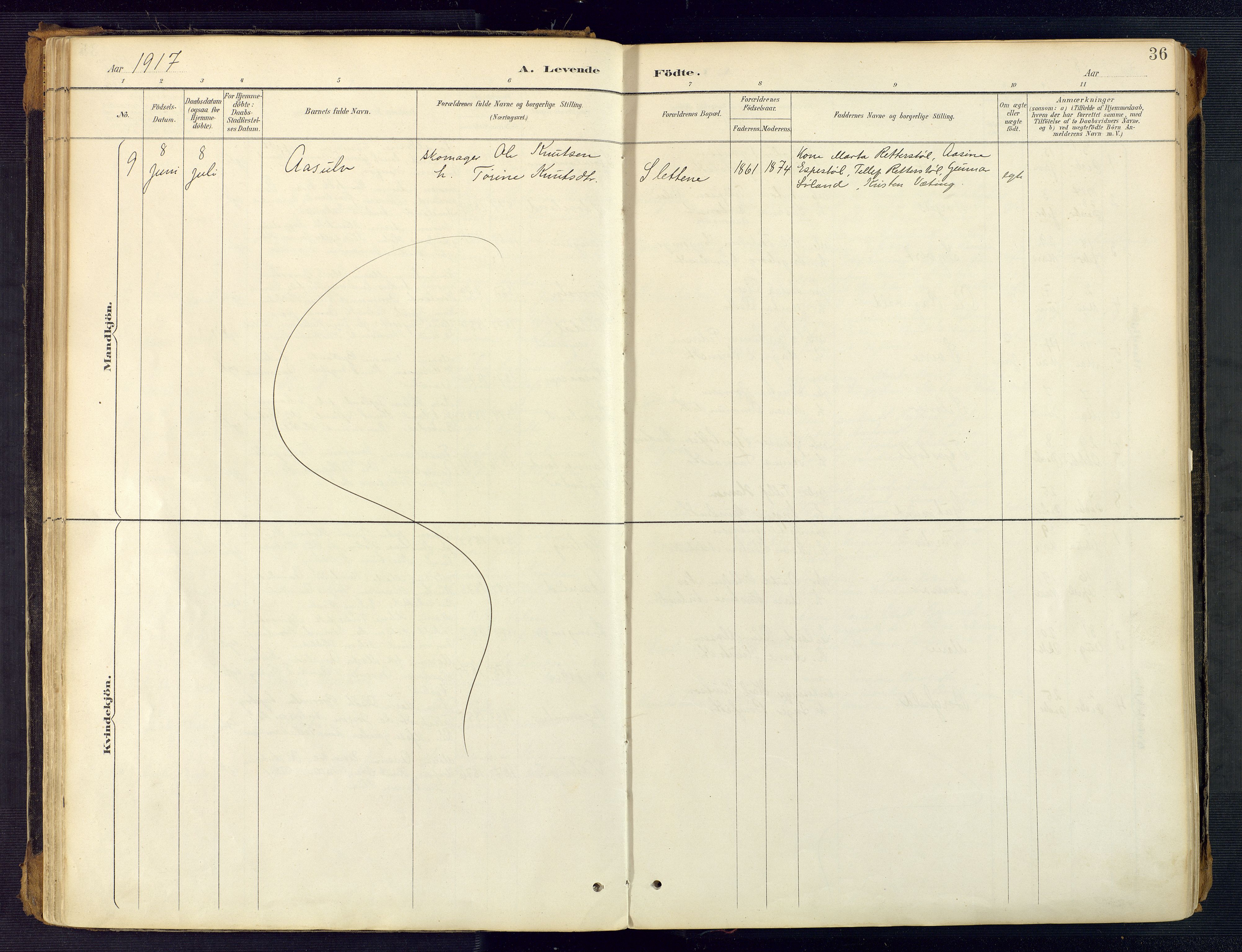 Herefoss sokneprestkontor, SAK/1111-0019/F/Fa/Faa/L0003: Parish register (official) no. A 3, 1887-1930, p. 36